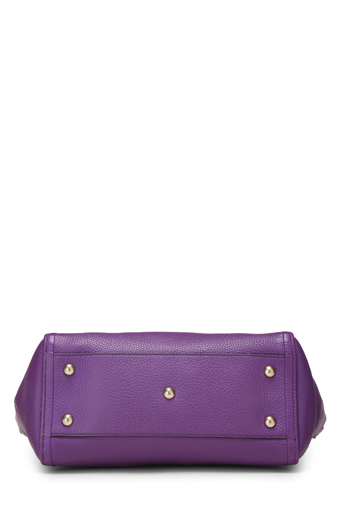 Gucci,  Purple Grained Leather Soho Top Handle Bag, Purple