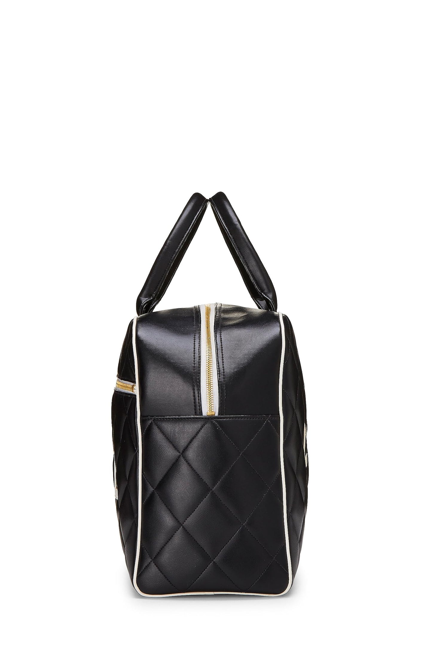 Chanel,  Black Quilted Calfskin Bowler Large, Black