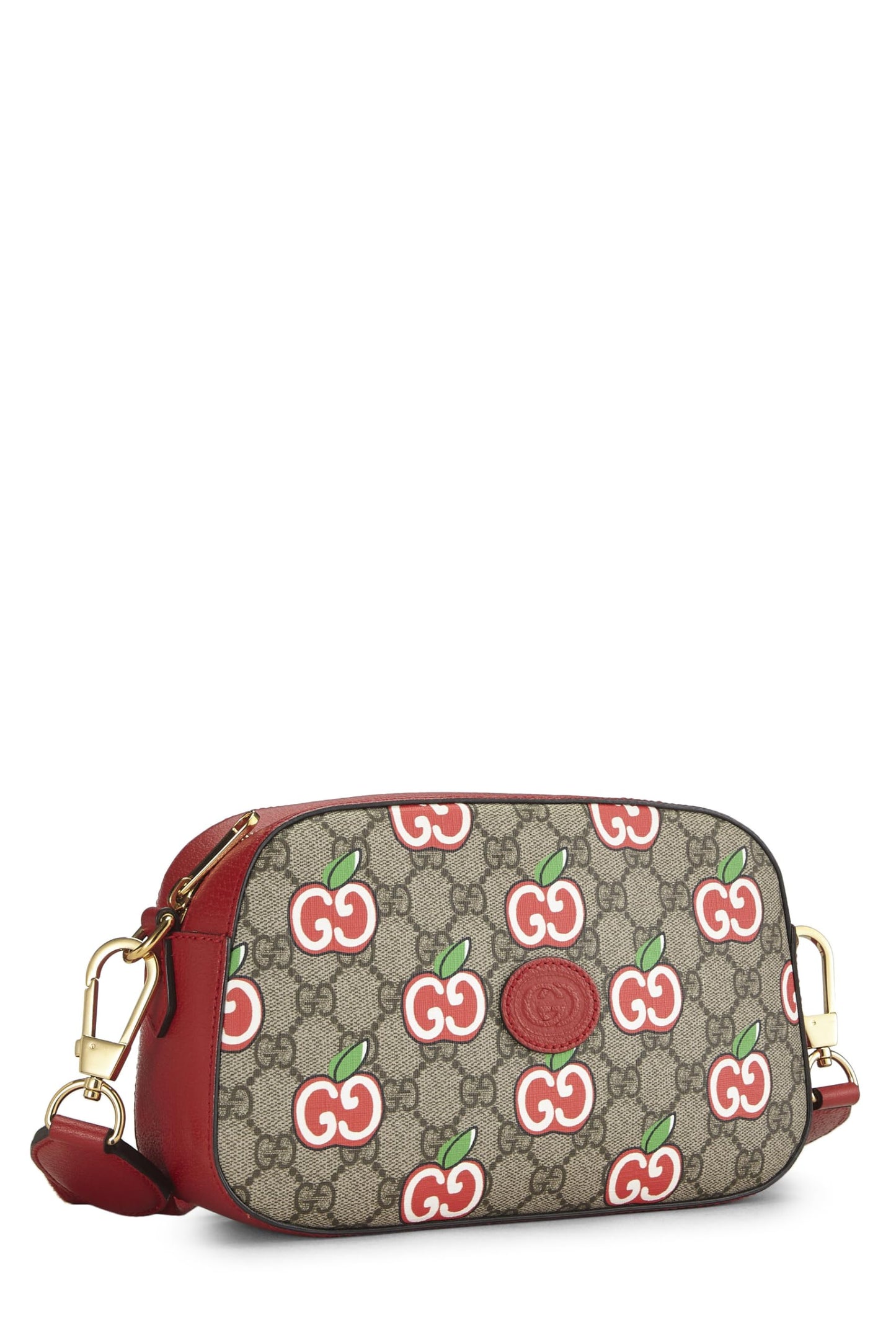 Gucci,  Red Original GG Supreme Canvas Apple Camera Bag, Red