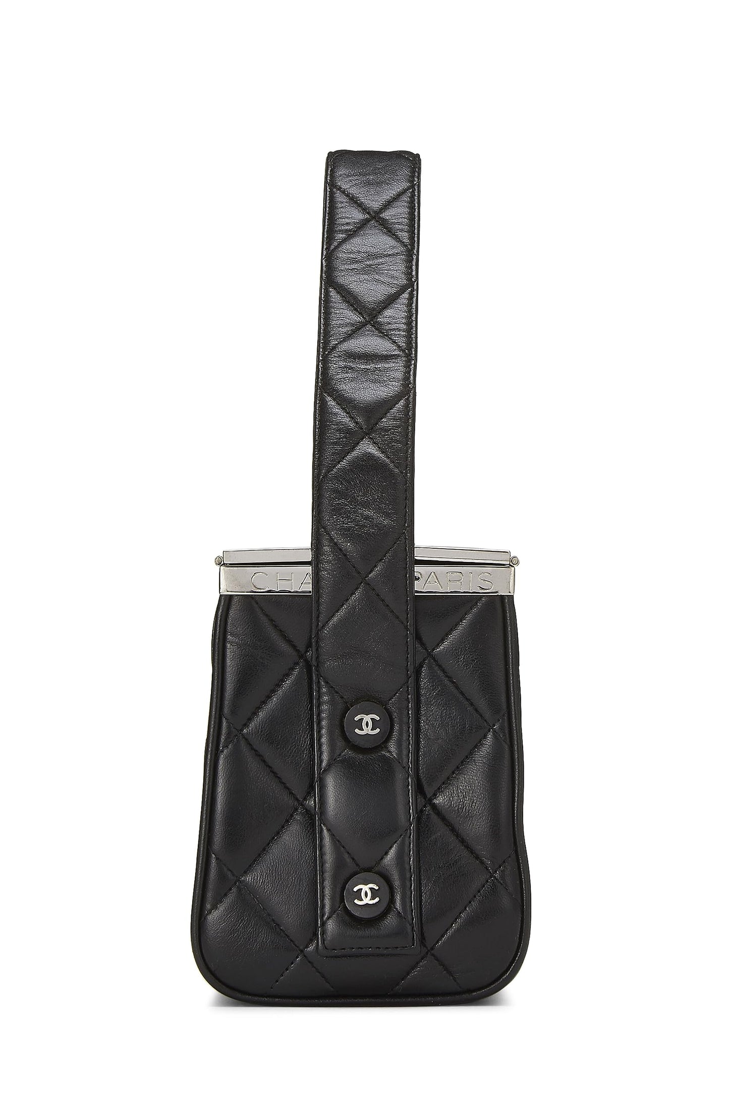 Chanel,  Black Quilted Lambskin Box Bag, Black