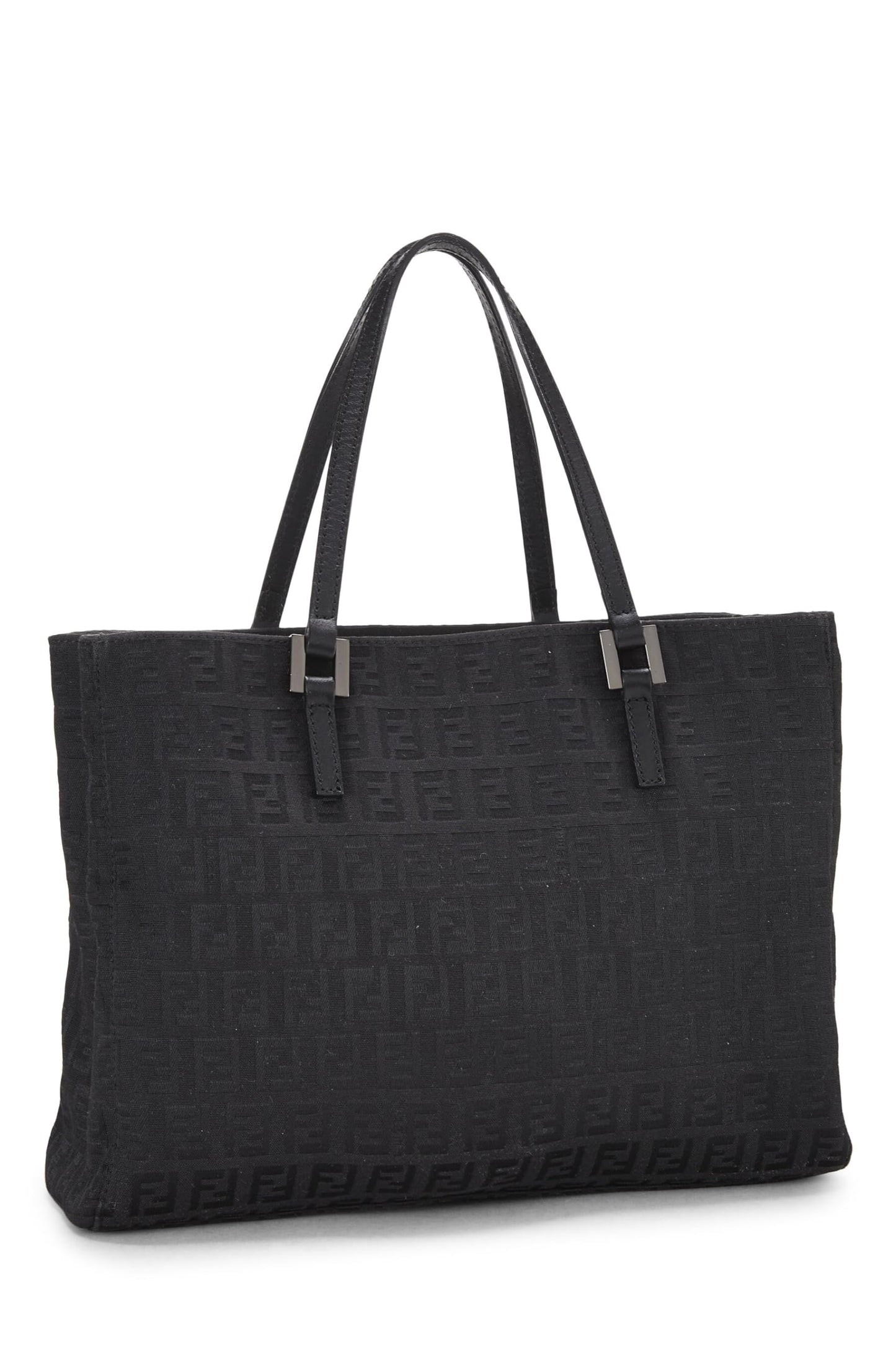 Fendi,  Pink Zucchino Canvas Tote Small, Black