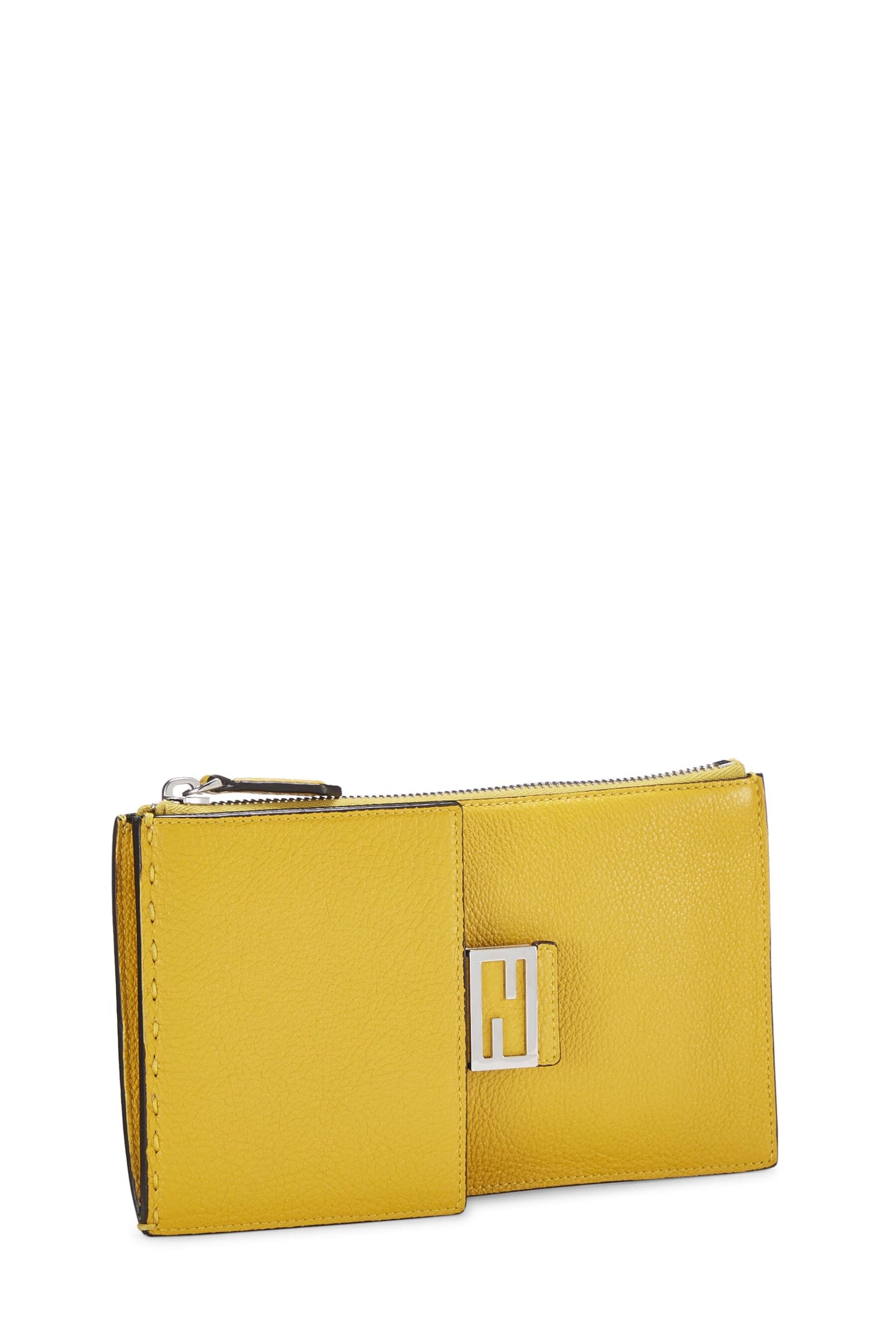 Fendi,  Yellow Leather Waist Pouch, Yellow