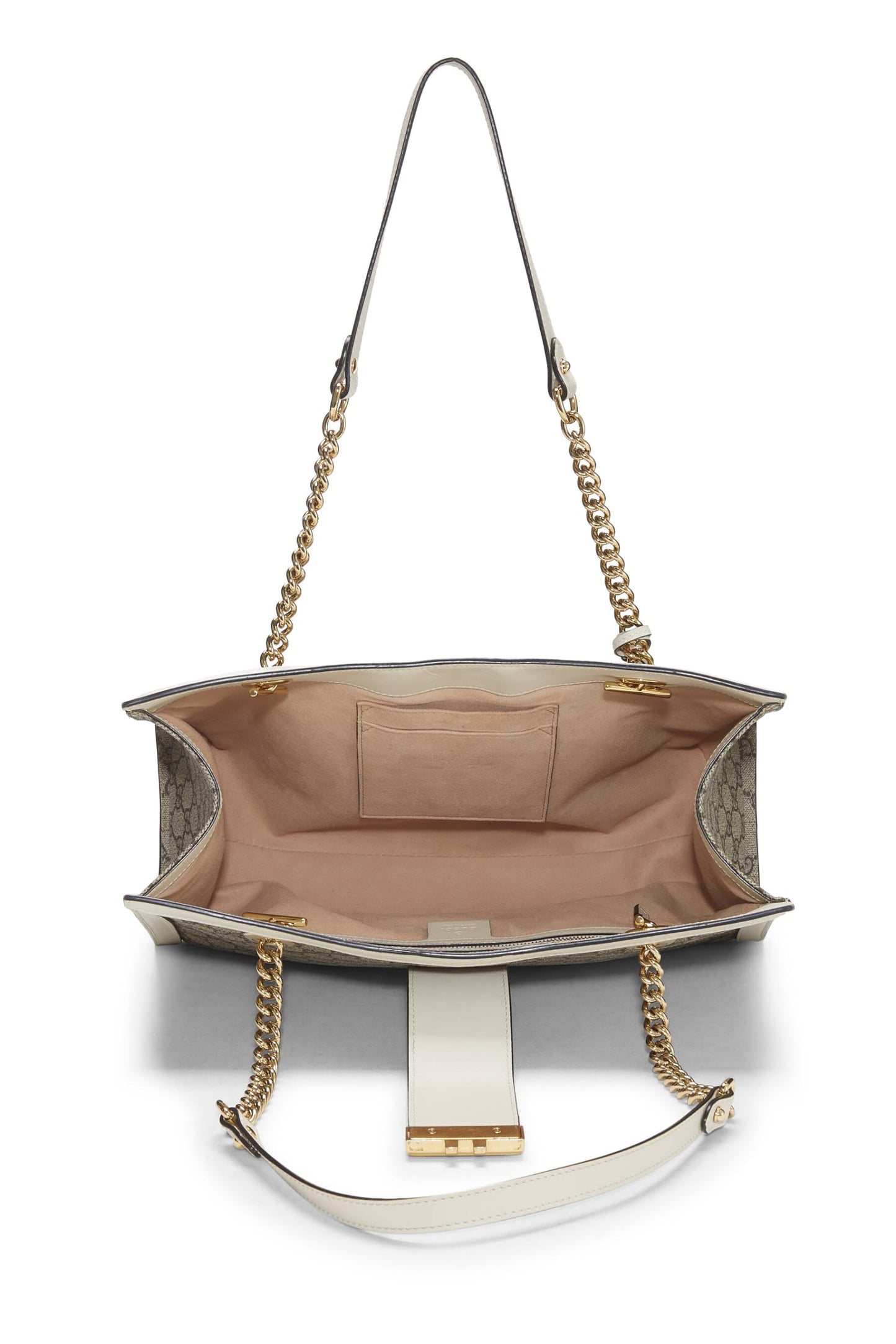 Gucci,  Cream Original GG Supreme Canvas Padlock Tote Medium, White