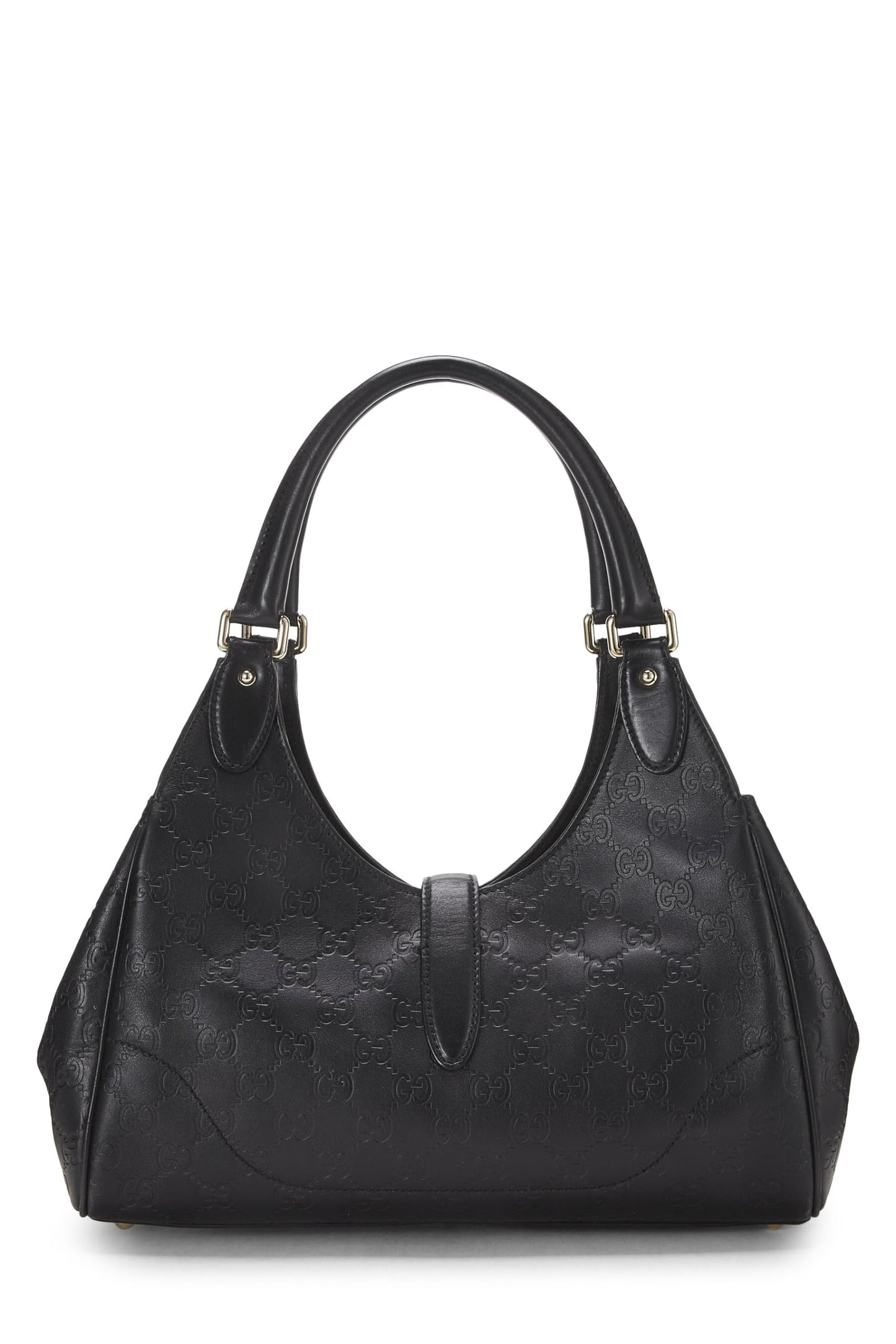 Gucci,  Black Guccissima Leather Bardot Bag, Black