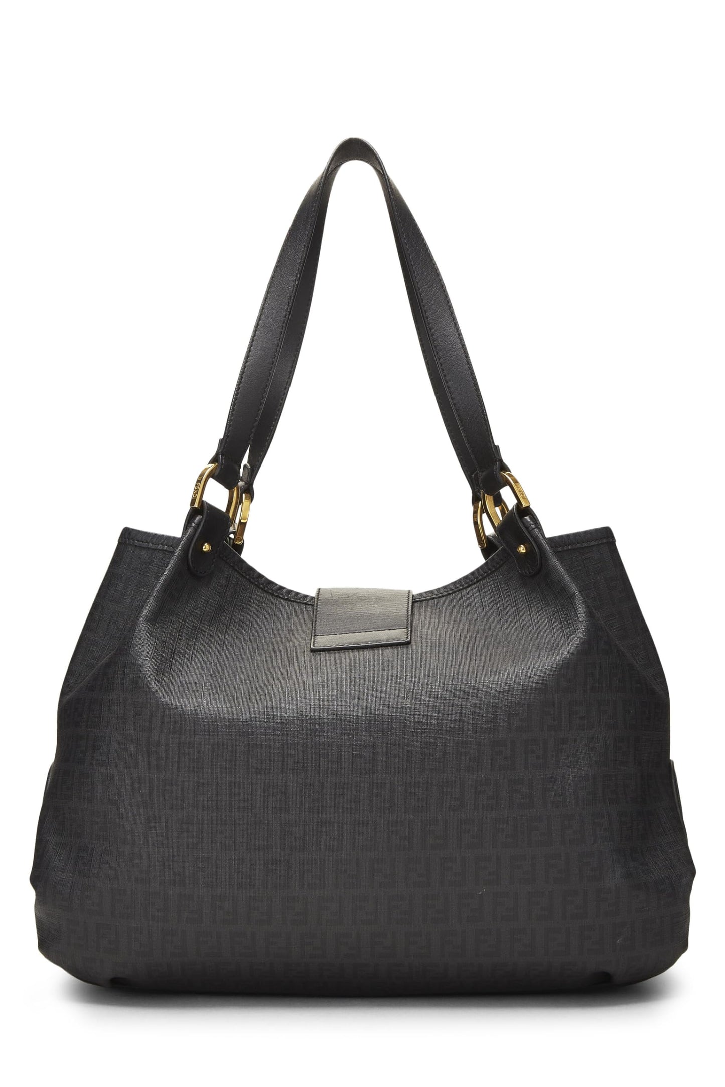 Fendi,  Black Zucchino Chiusura Tote, Black
