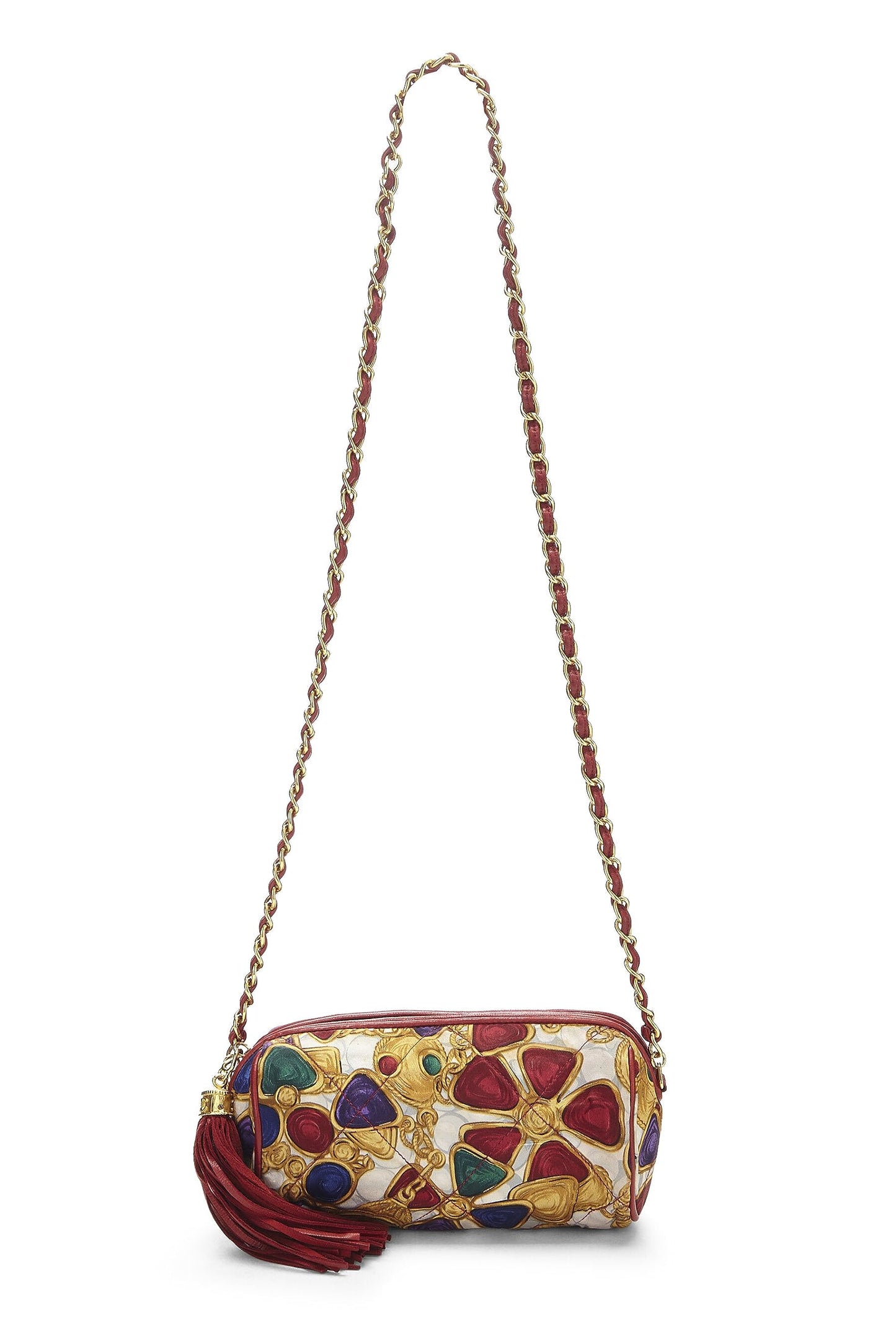 Chanel,  Red Stain Gripoix Barrel Mini Bag, Red