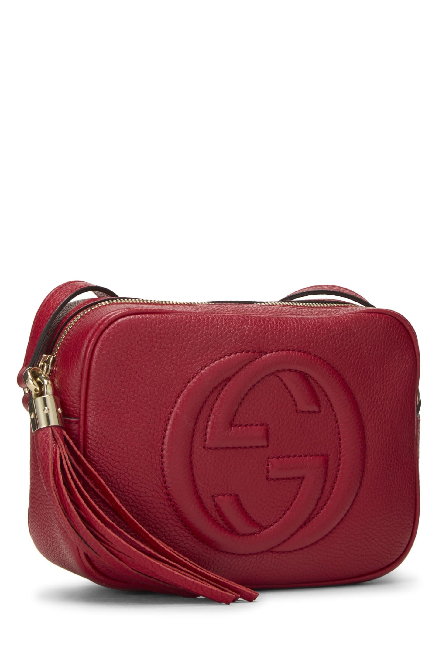 Gucci,  Red Grained Leather Soho Disco, Red