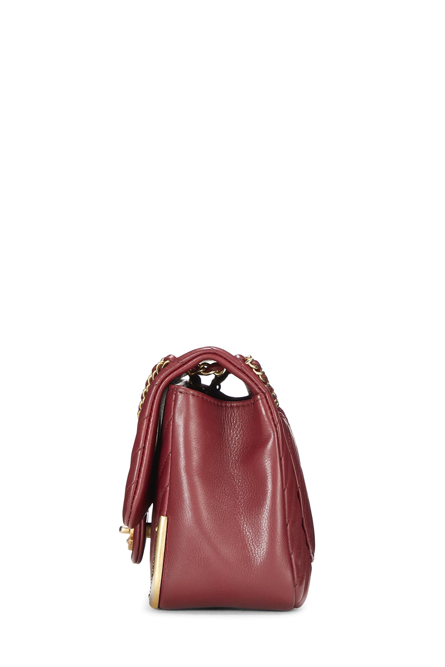 Chanel,  Paris-Cosmopolite Red Chevron Lambskin Rock the Corner Flap Bag Small, Red