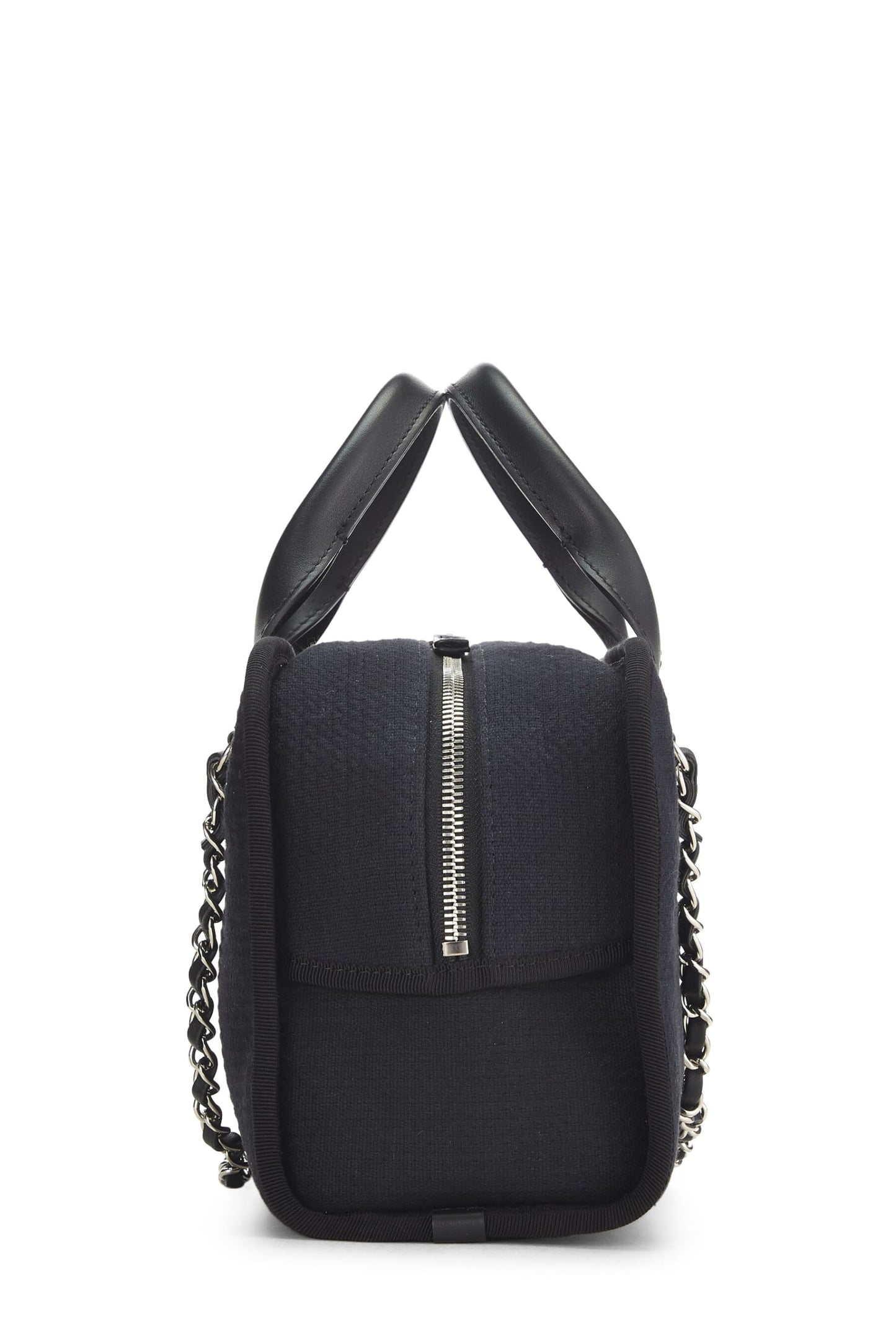 Chanel,  Black Canvas Deauville Bowler, Black