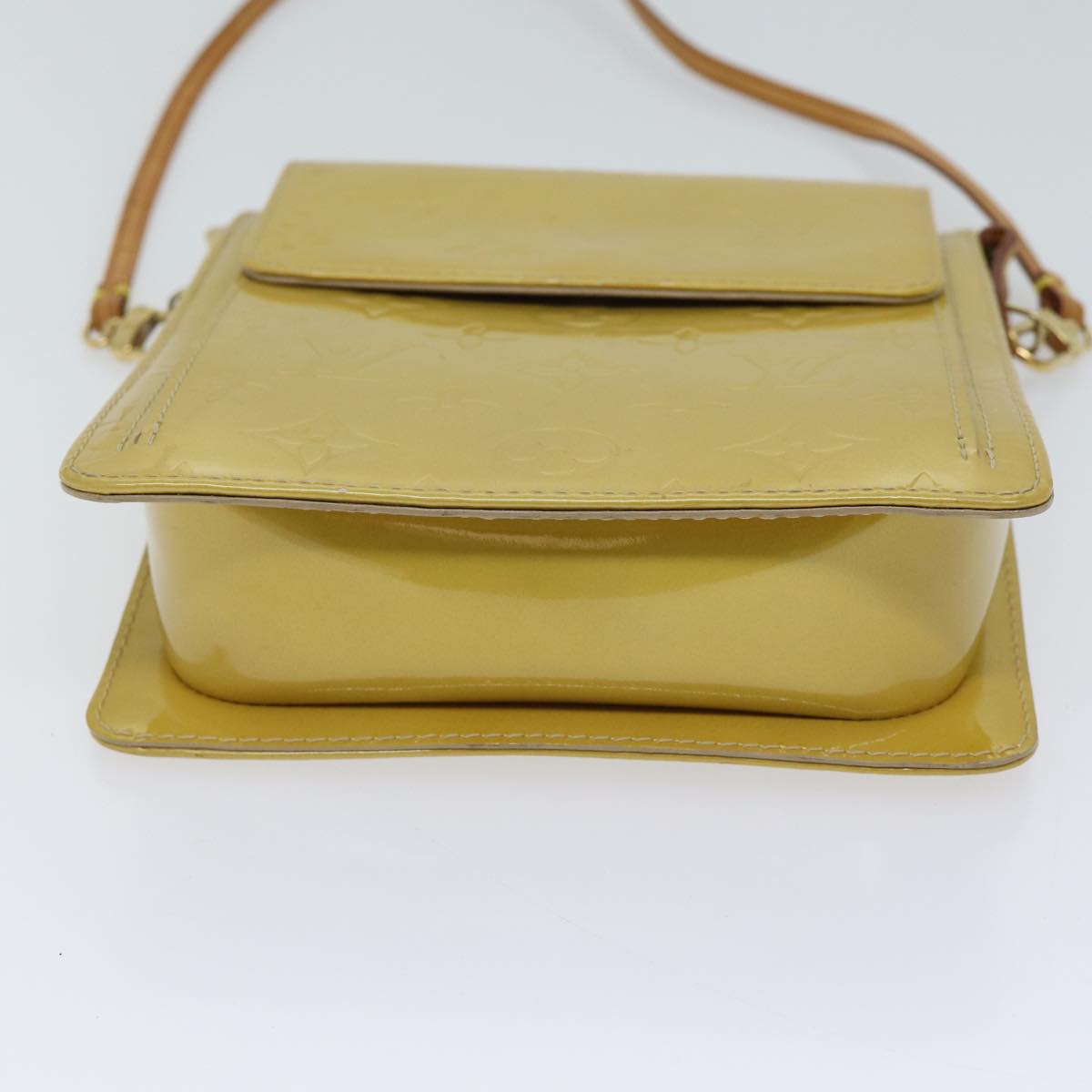 LOUIS VUITTON Monogram Vernis Motto Accessory Pouch Beige M91136 LV 72000