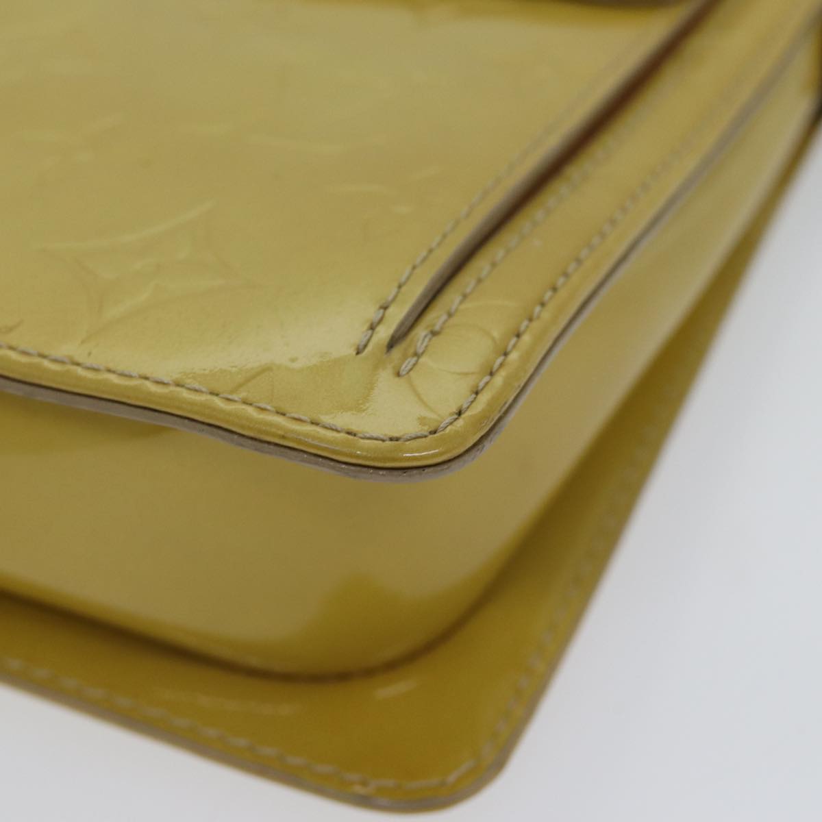 LOUIS VUITTON Monogram Vernis Motto Accessory Pouch Beige M91136 LV 72000