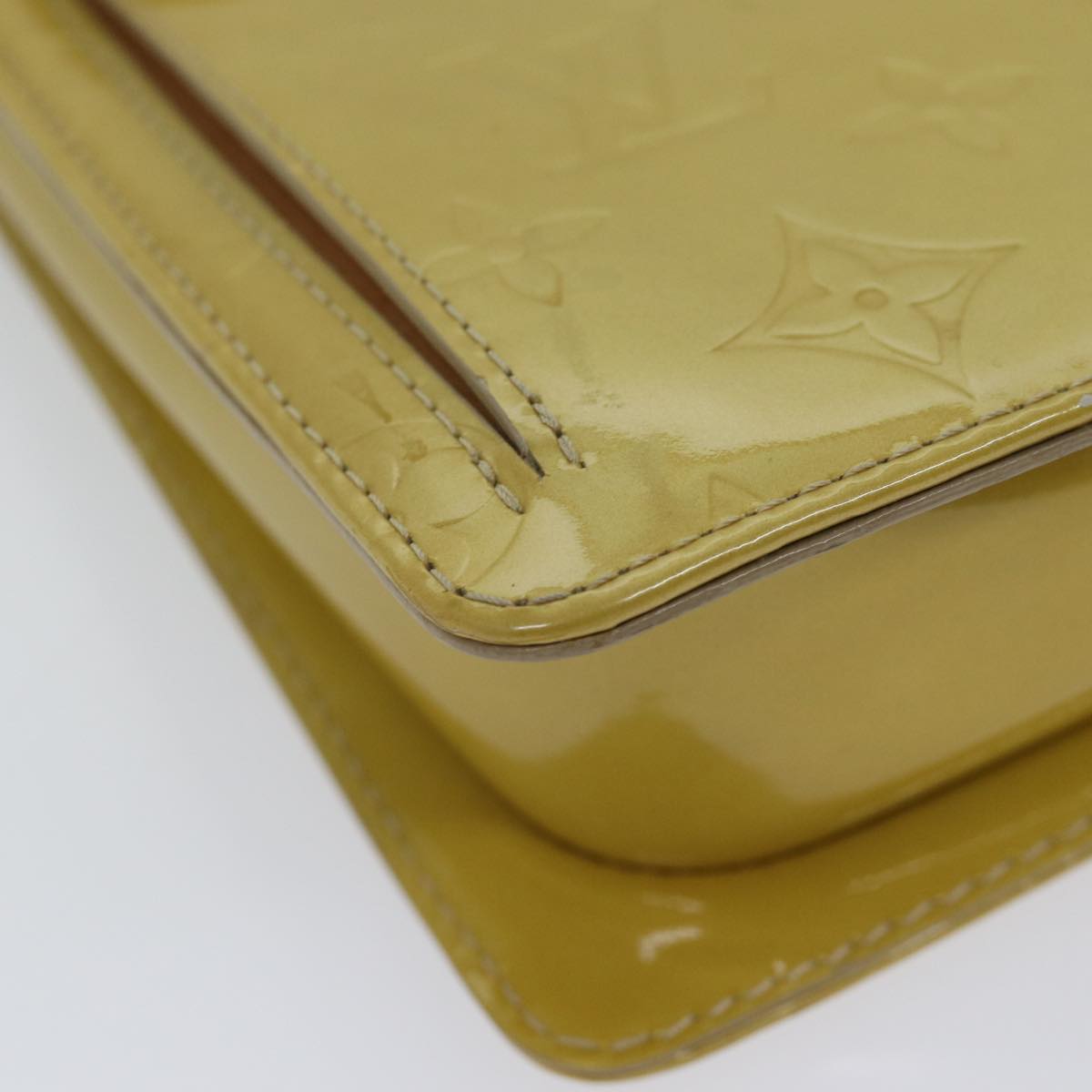 LOUIS VUITTON Monogram Vernis Motto Accessory Pouch Beige M91136 LV 72000