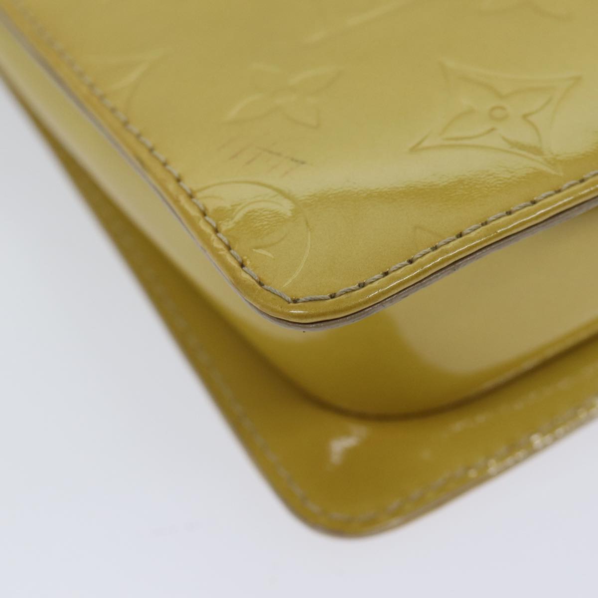LOUIS VUITTON Monogram Vernis Motto Accessory Pouch Beige M91136 LV 72000