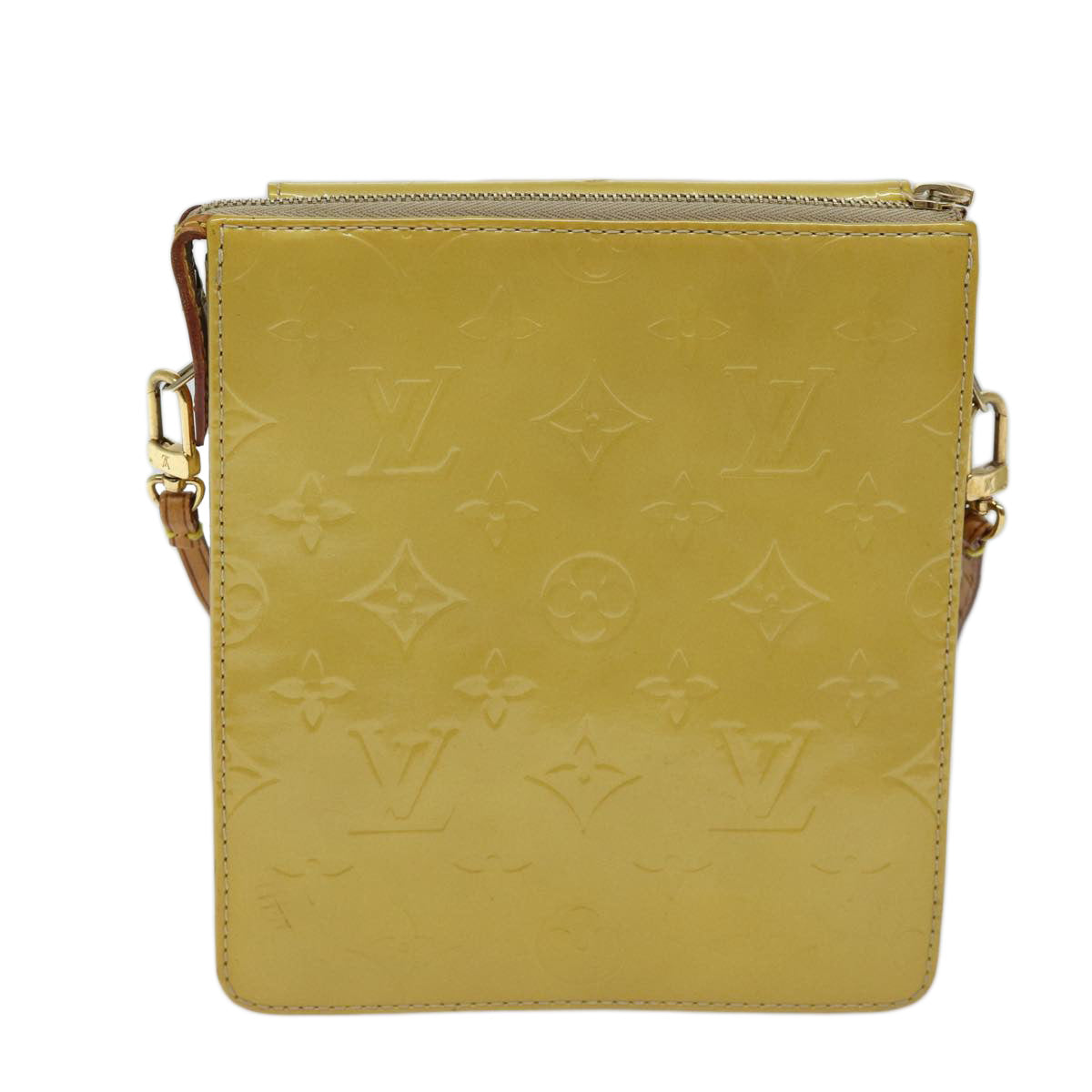 LOUIS VUITTON Monogram Vernis Motto Accessory Pouch Beige M91136 LV 72000
