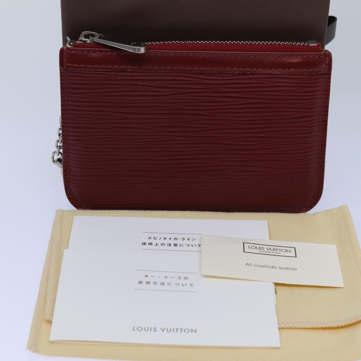 LOUIS VUITTON Epi Pochette Cles NM Coin Purse Ruby M6660M LV 72035