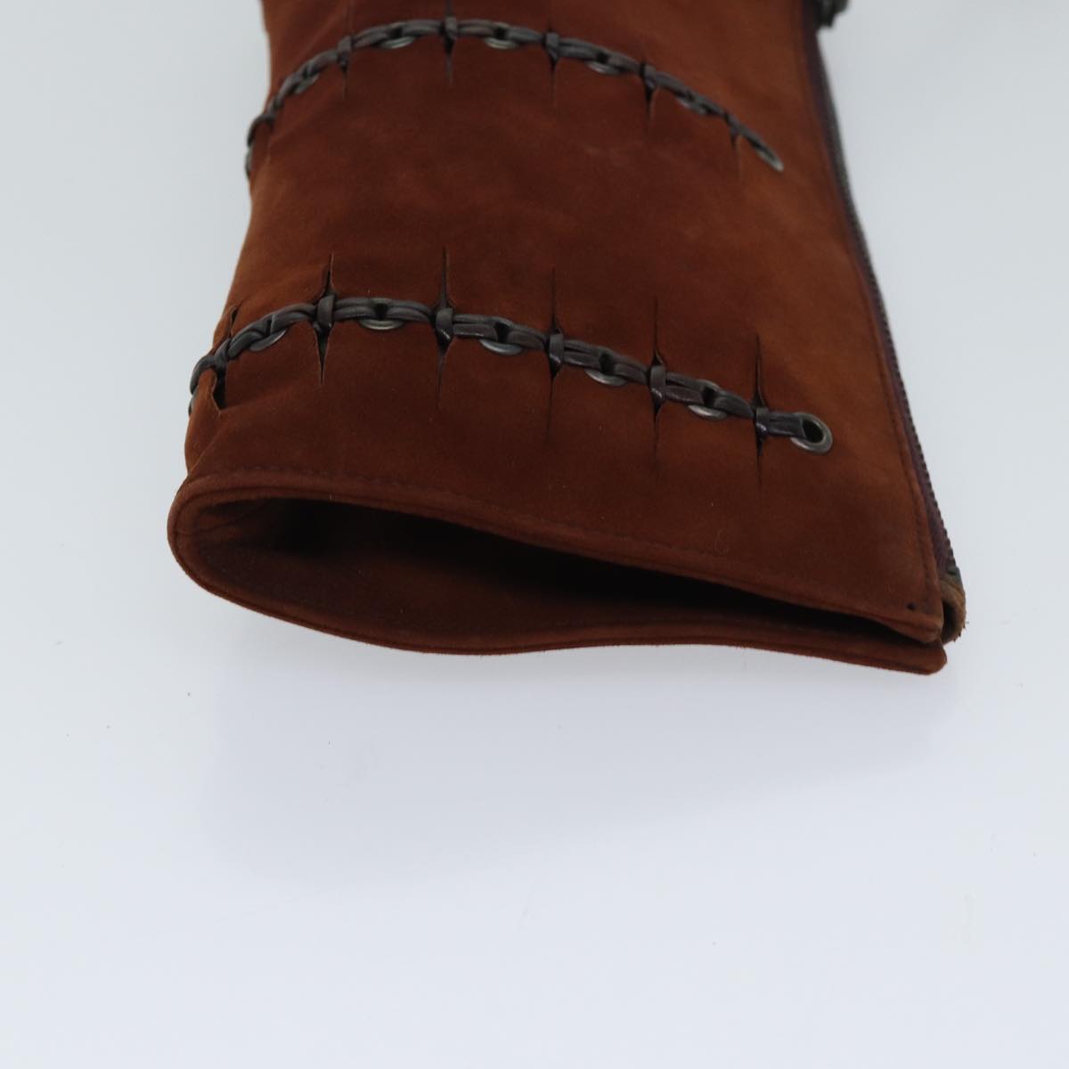 GUCCI Pouch Suede Brown 101684 72036