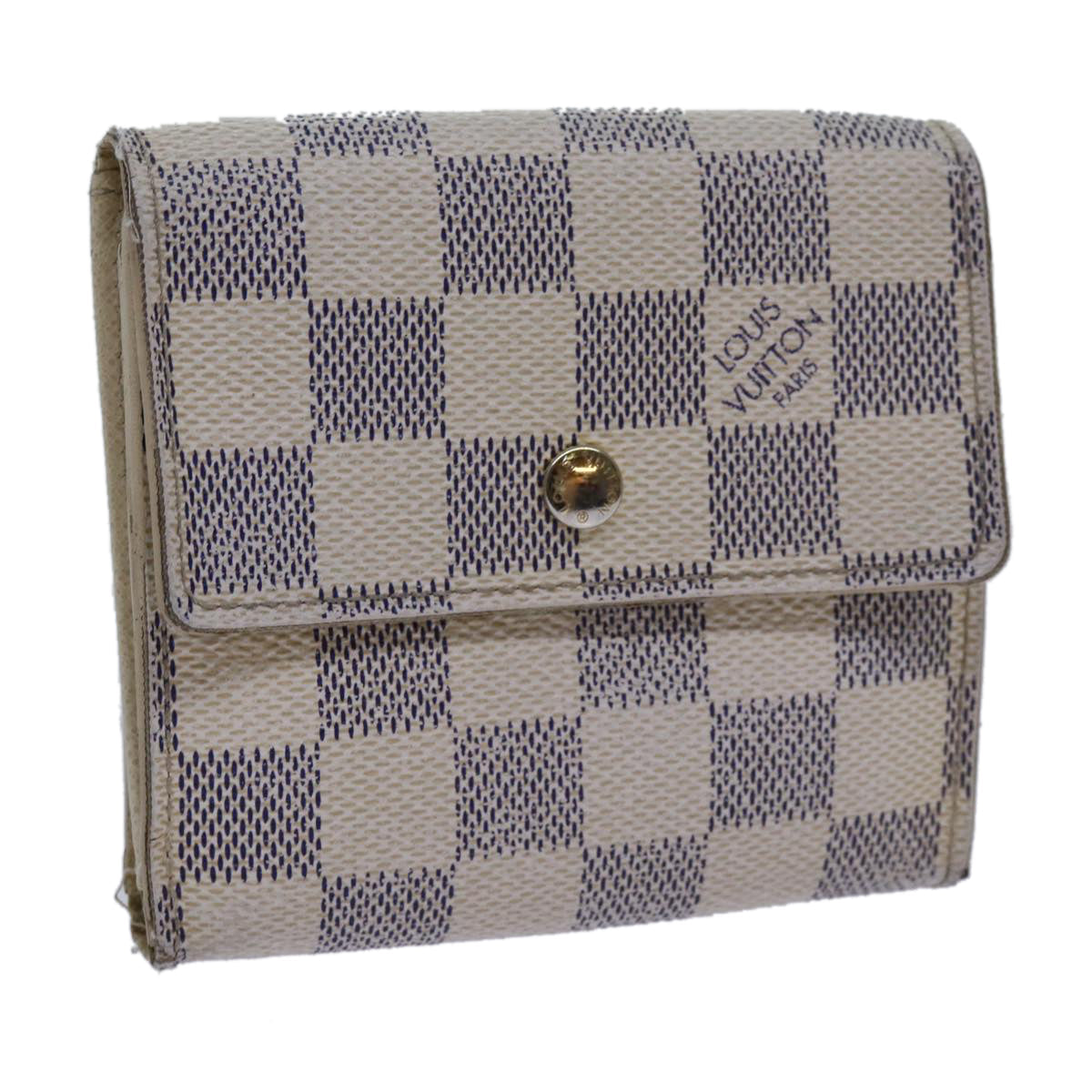 LOUIS VUITTON Damier Azur Portefeuille Elise Trifold Wallet N61733 72046