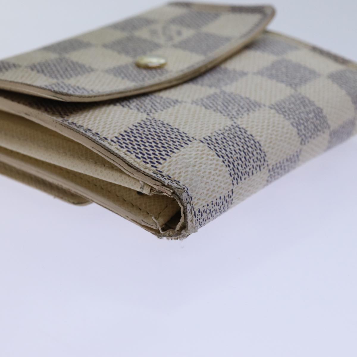 LOUIS VUITTON Damier Azur Portefeuille Elise Trifold Wallet N61733 72046