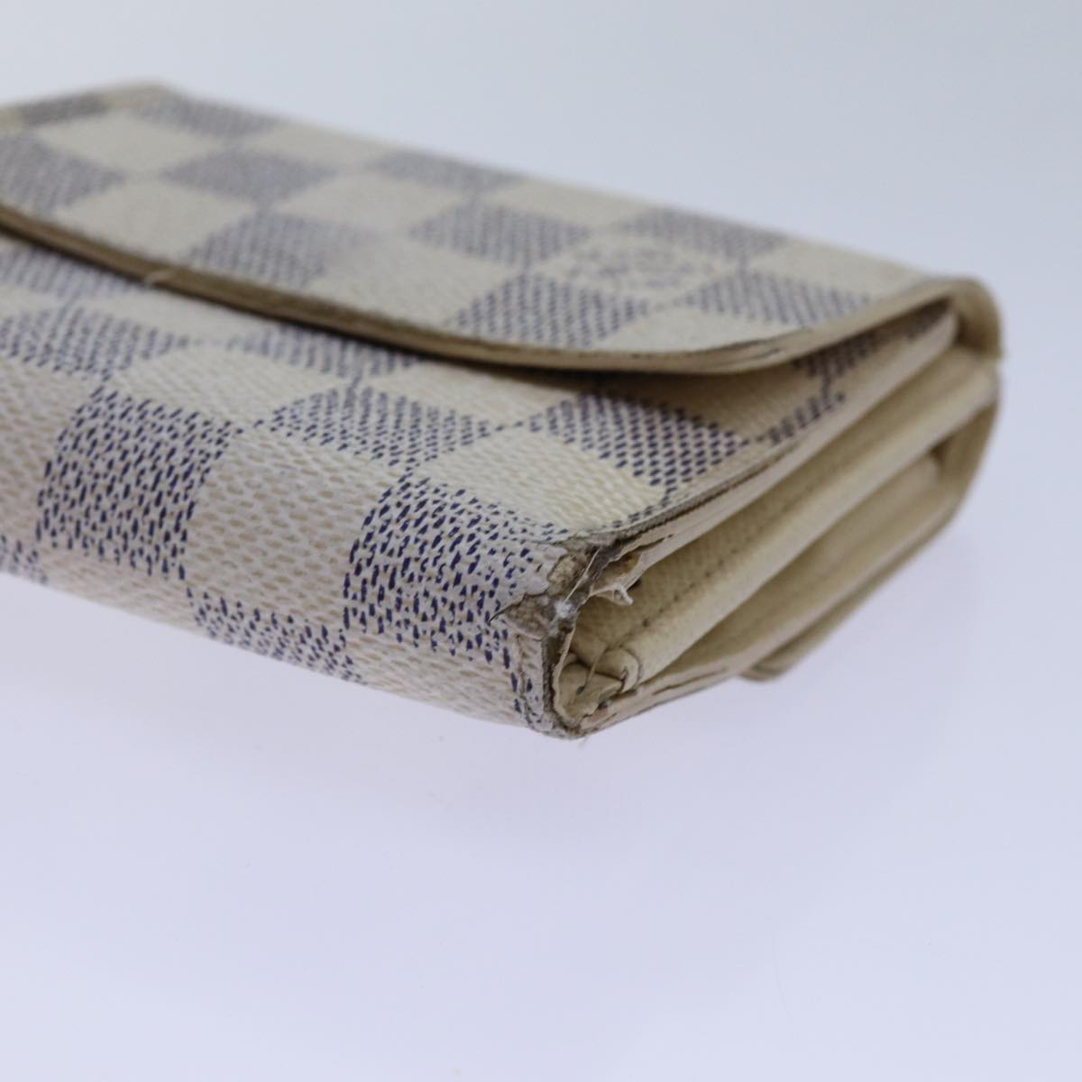 LOUIS VUITTON Damier Azur Portefeuille Elise Trifold Wallet N61733 72046