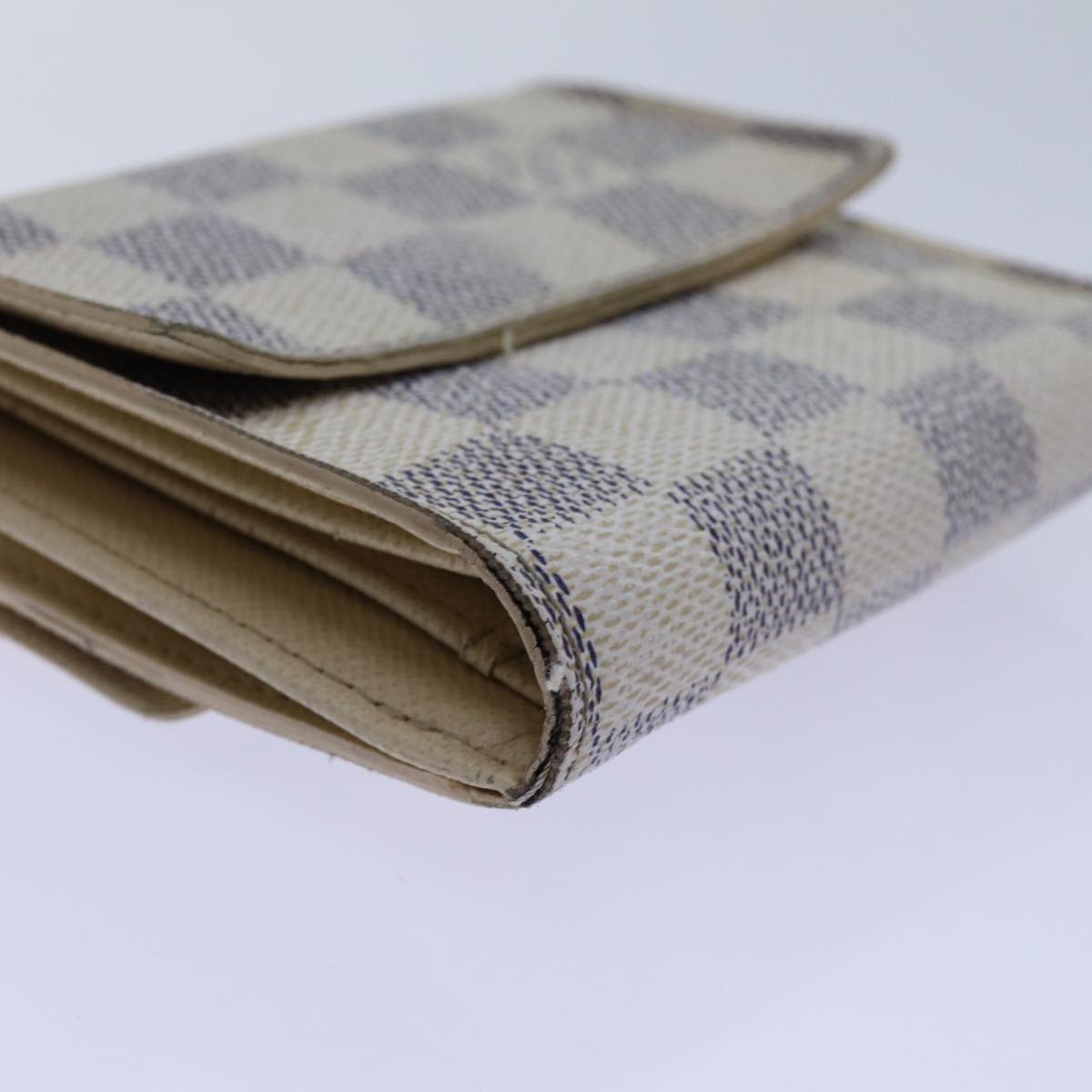 LOUIS VUITTON Damier Azur Portefeuille Elise Trifold Wallet N61733 72046