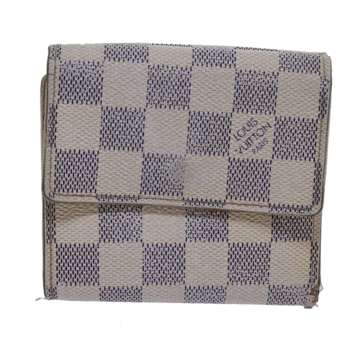 LOUIS VUITTON Damier Azur Portefeuille Elise Trifold Wallet N61733 72046