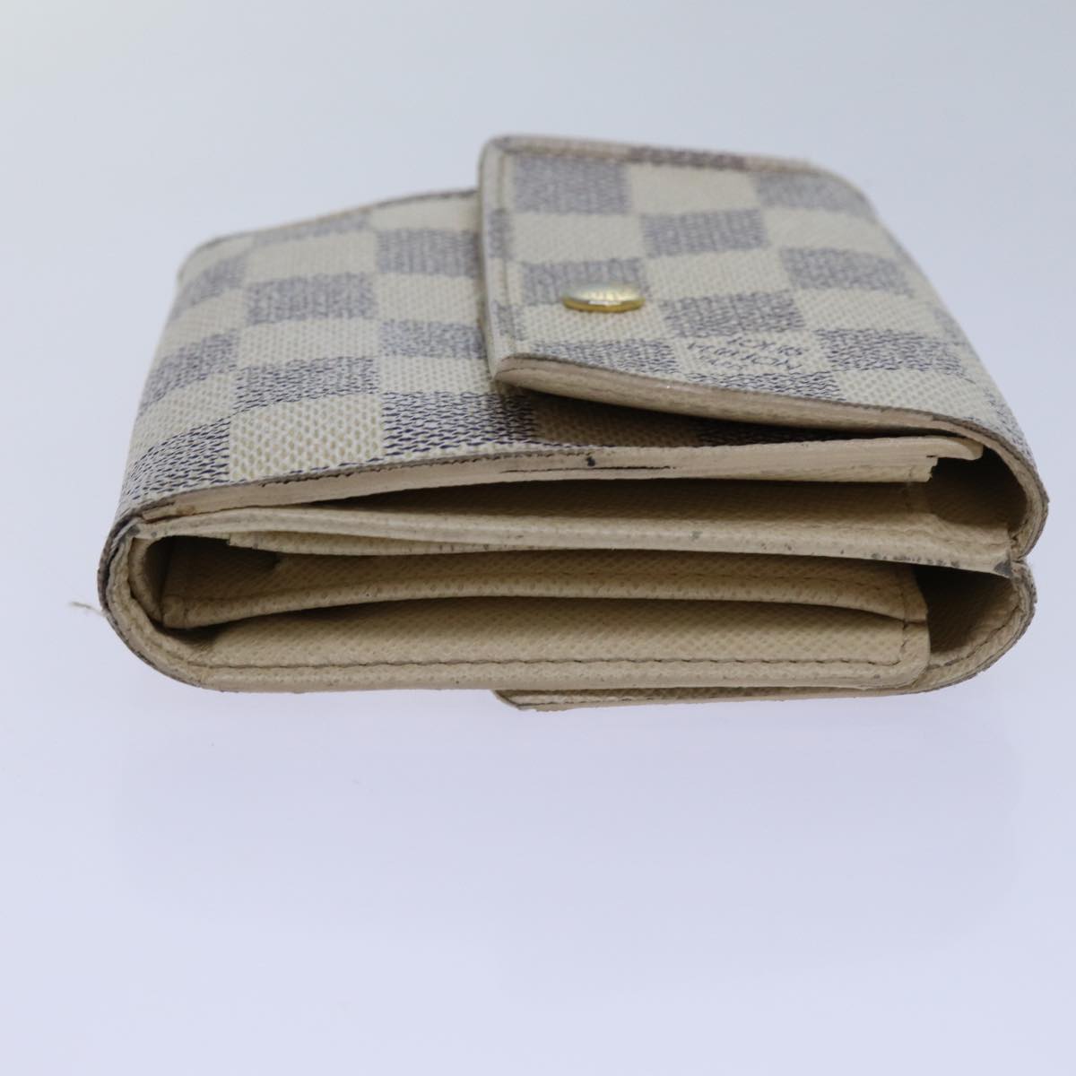 LOUIS VUITTON Damier Azur Portefeuille Elise Trifold Wallet N61733 72046