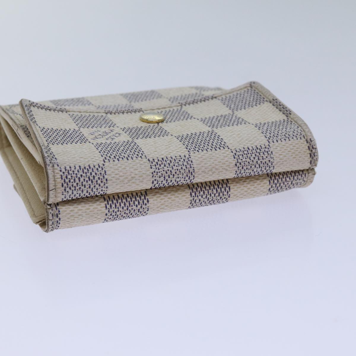 LOUIS VUITTON Damier Azur Portefeuille Elise Trifold Wallet N61733 72046