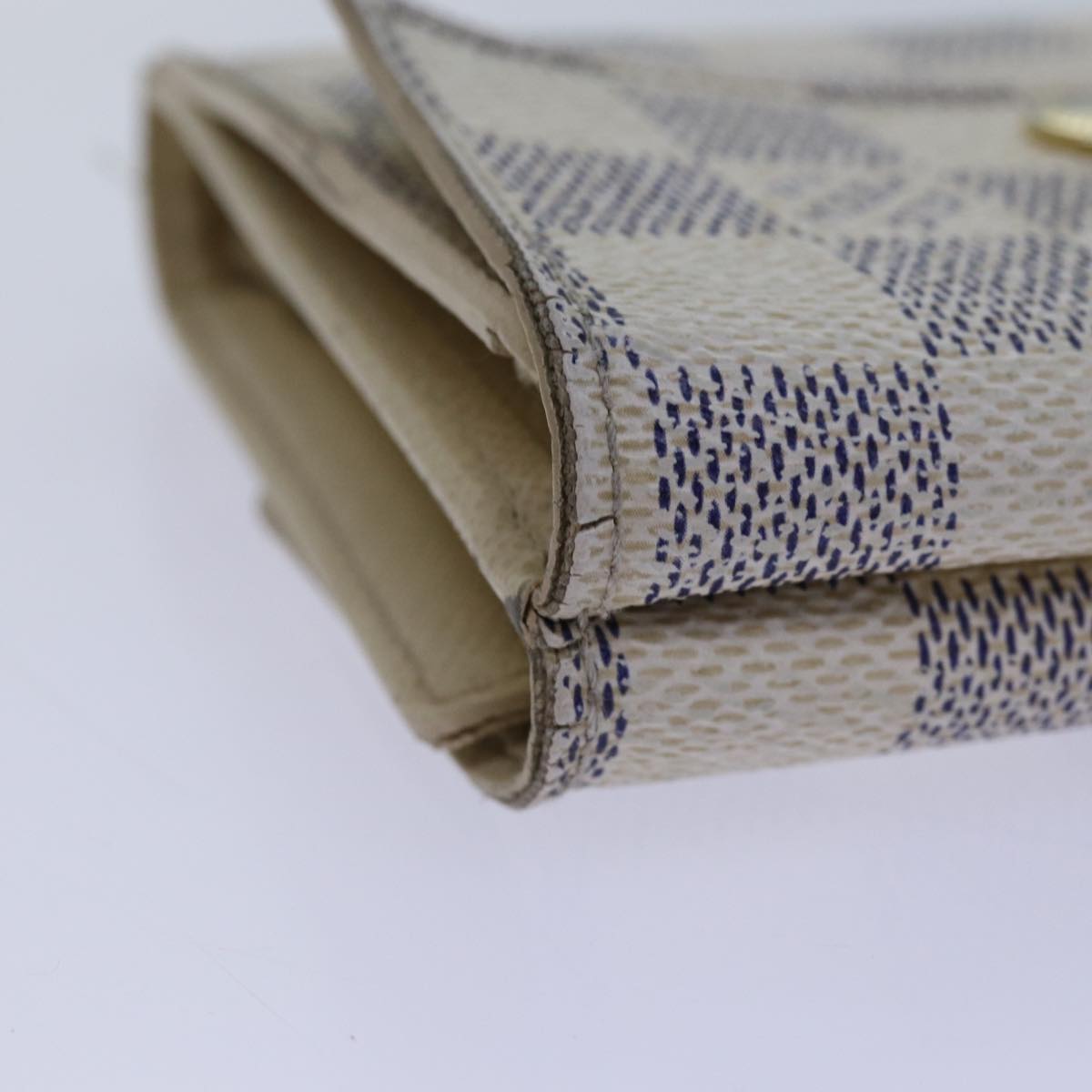 LOUIS VUITTON Damier Azur Portefeuille Elise Trifold Wallet N61733 72046