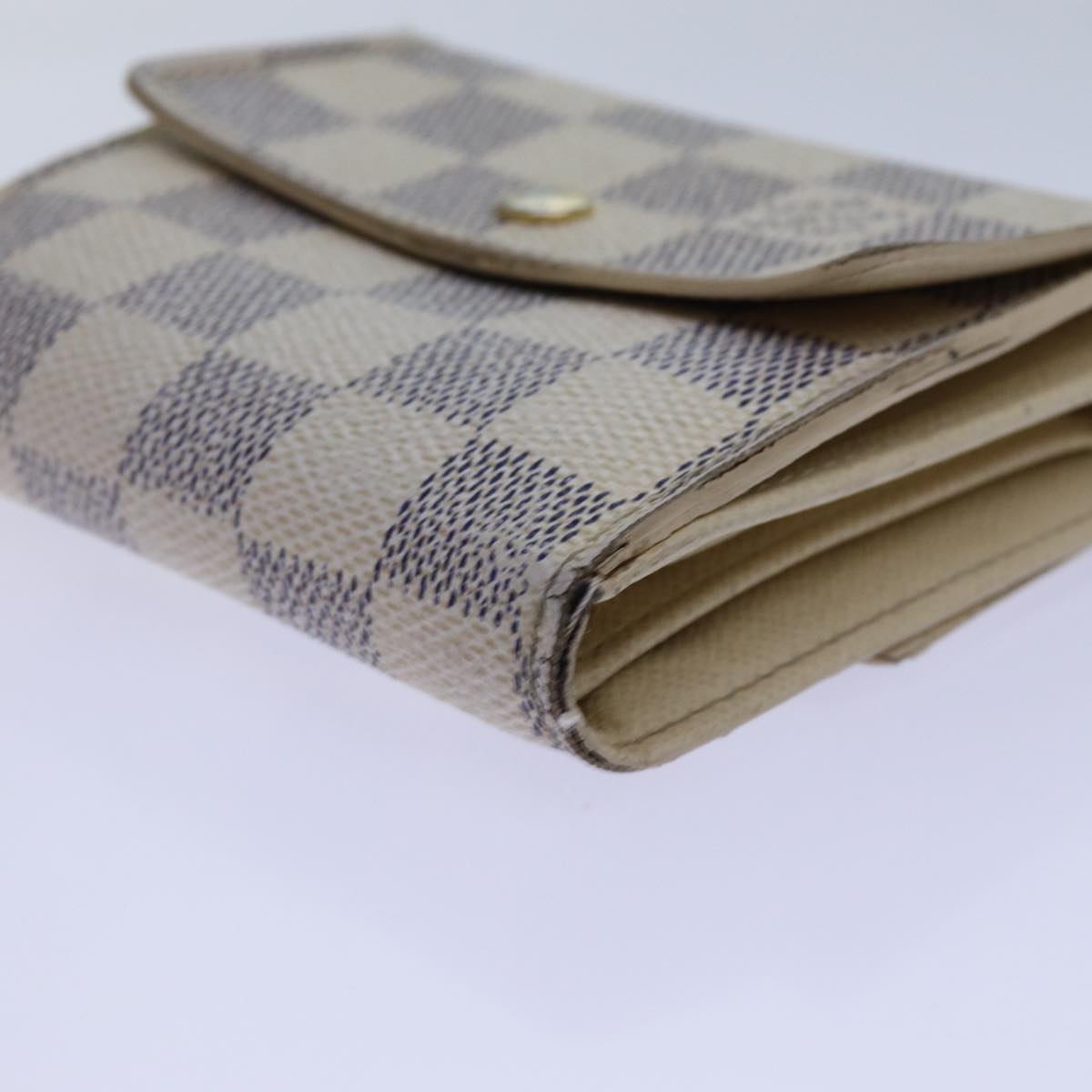 LOUIS VUITTON Damier Azur Portefeuille Elise Trifold Wallet N61733 72046
