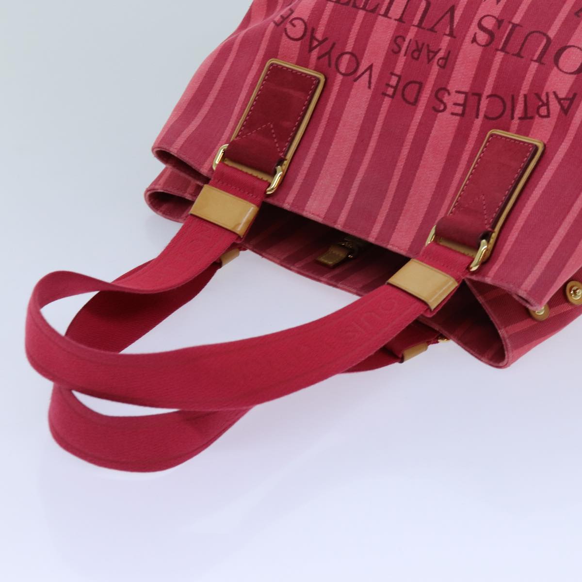 LOUIS VUITTON Plan Soleil Cabas PM Tote Bag Rouge Grunadine M94146 LV 72071