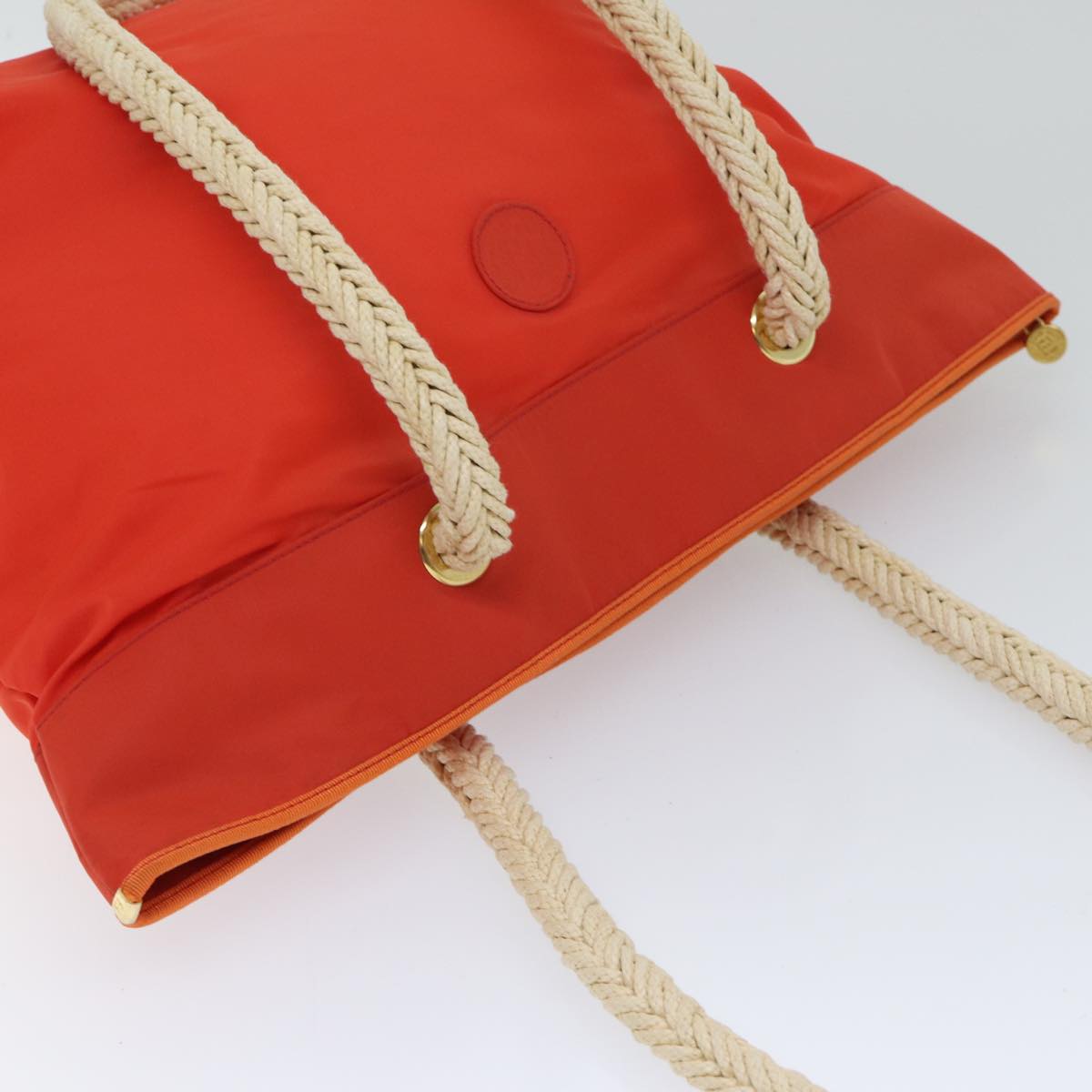 FENDI Shoulder Bag Nylon Orange 72073