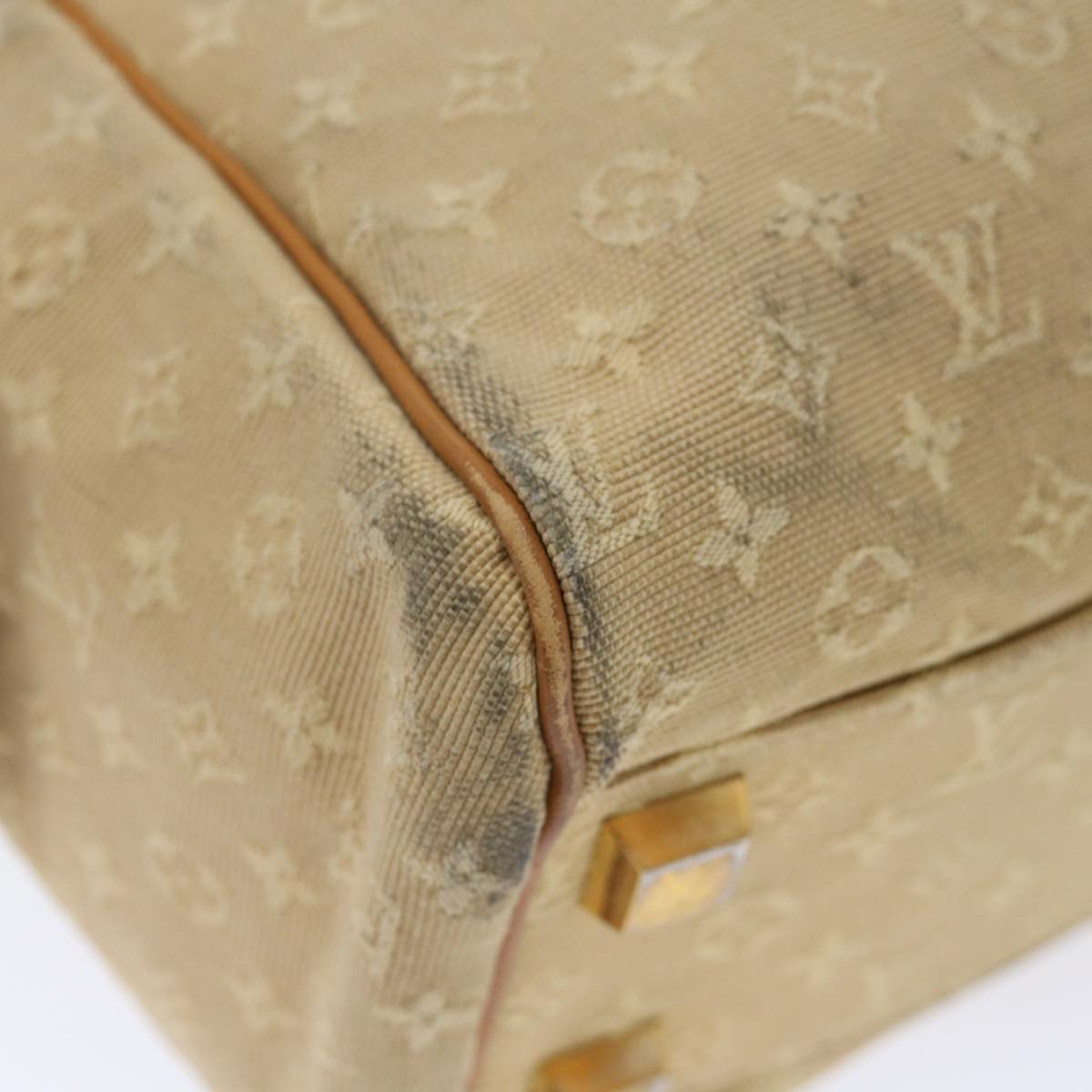 LOUIS VUITTON Monogram Mini Josephine PM Hand Bag Beige M92416 LV 72083