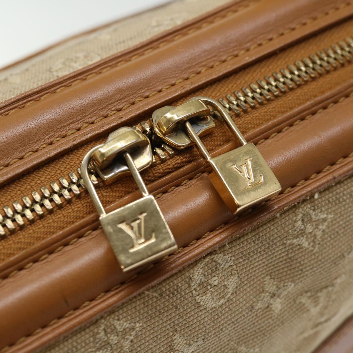 LOUIS VUITTON Monogram Mini Josephine PM Hand Bag Beige M92416 LV 72083