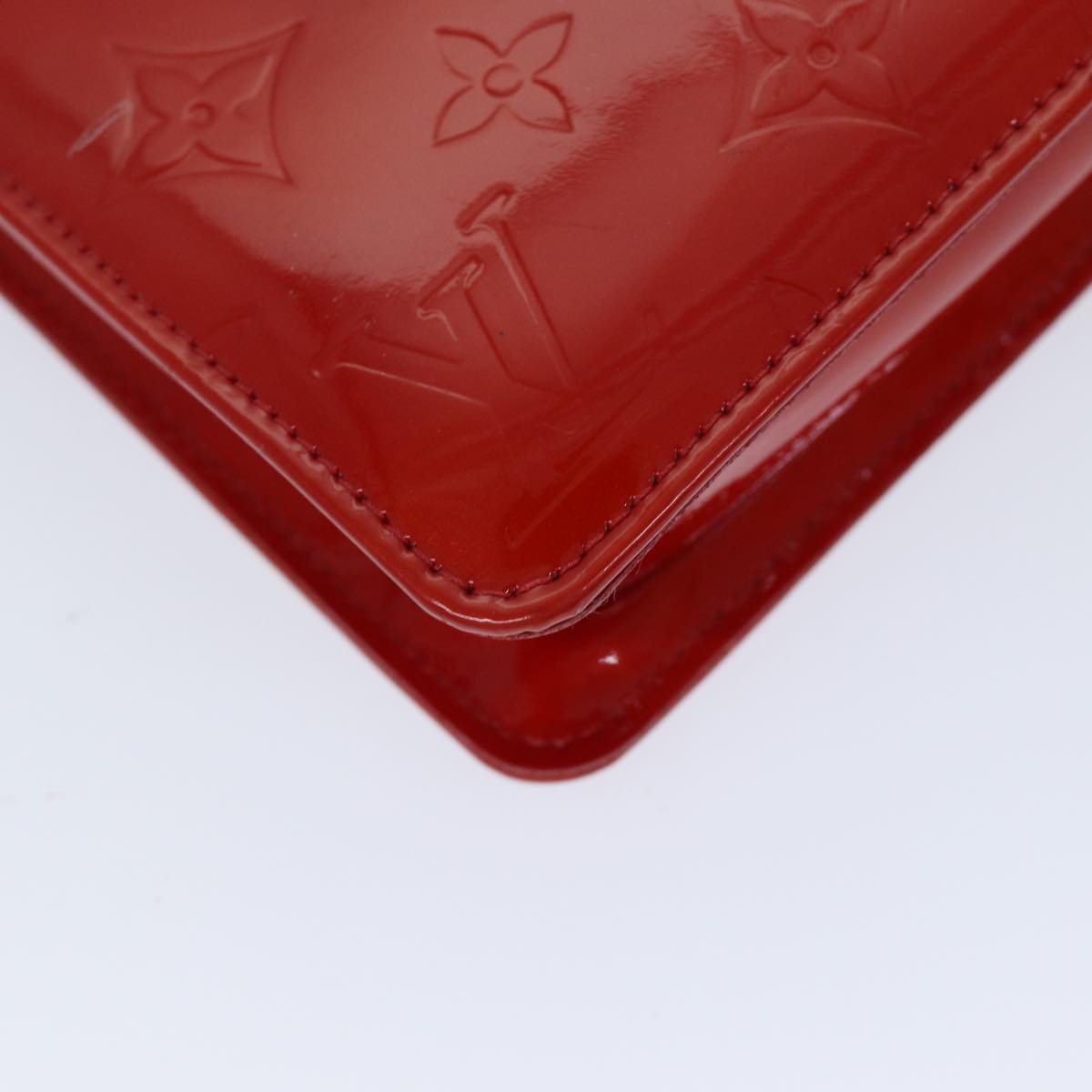 LOUIS VUITTON Monogram Vernis Lexington Accessory Pouch Rouge M91132 72101A