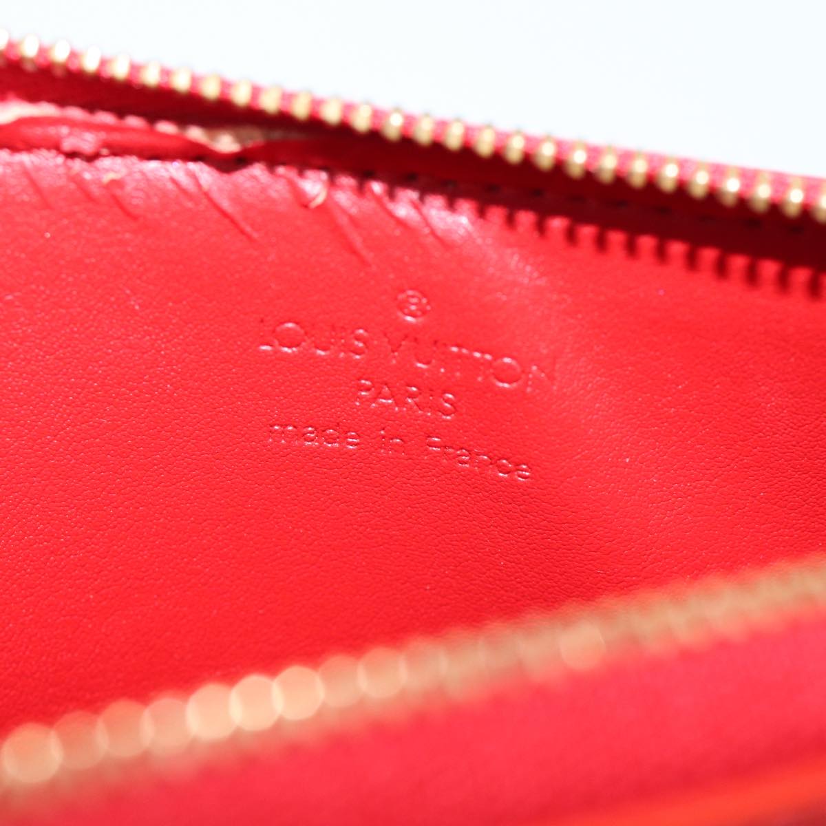 LOUIS VUITTON Monogram Vernis Lexington Accessory Pouch Rouge M91132 72101A