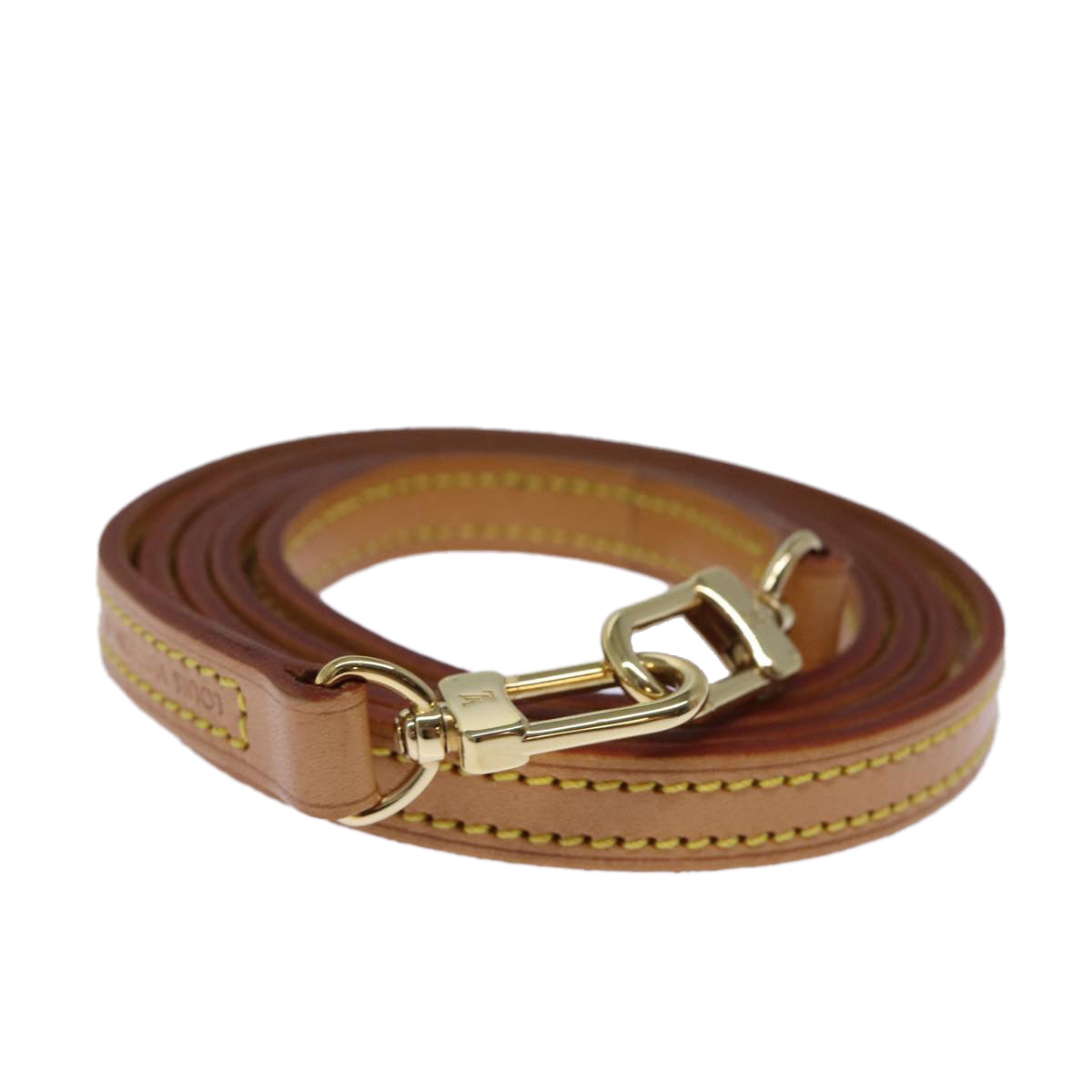 LOUIS VUITTON Shoulder Strap Leather 47.2"" Beige LV 72106