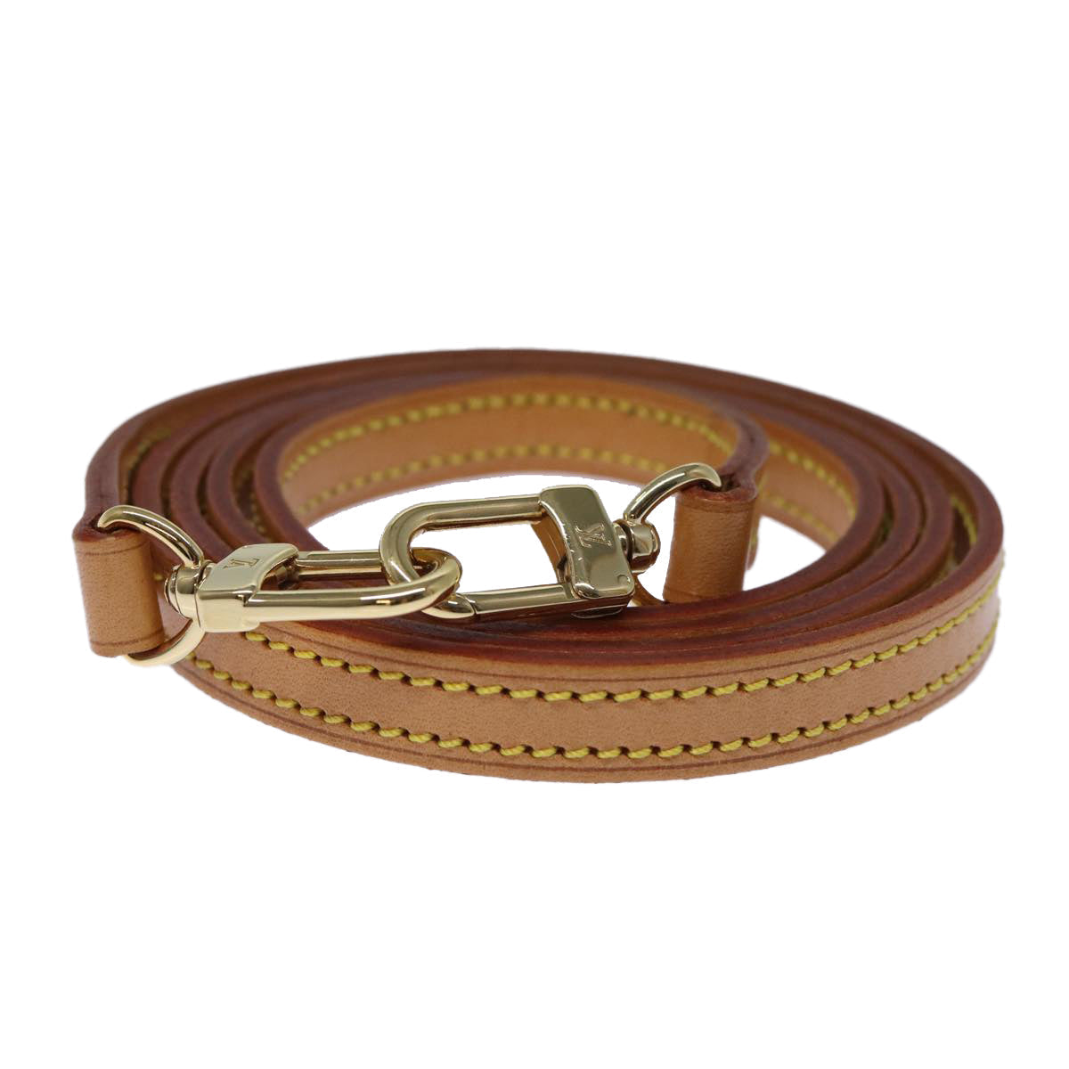 LOUIS VUITTON Shoulder Strap Leather 47.2"" Beige LV 72106