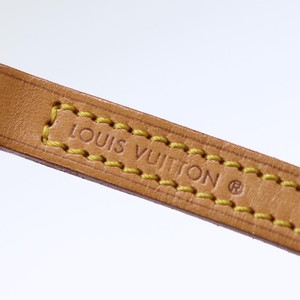 LOUIS VUITTON Shoulder Strap Leather 47.2"" Beige LV 72106