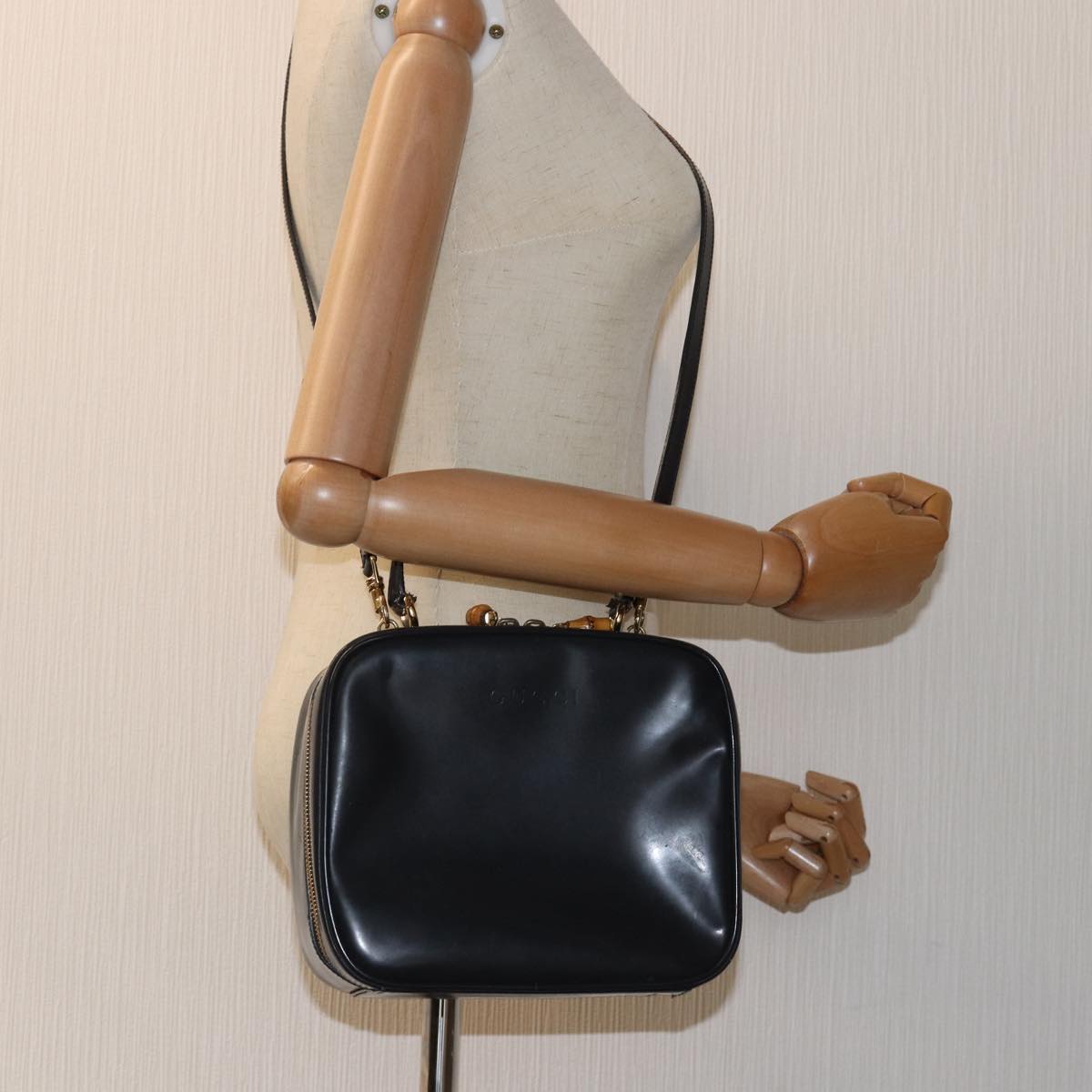 GUCCI Hand Bag Patent leather 2way Black 000 3270 0323 72127