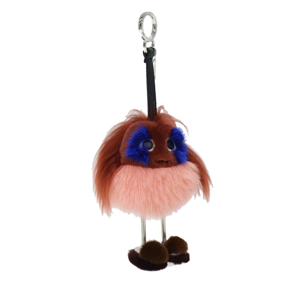 FENDI Key Holder metal Brown Pink blue 72170