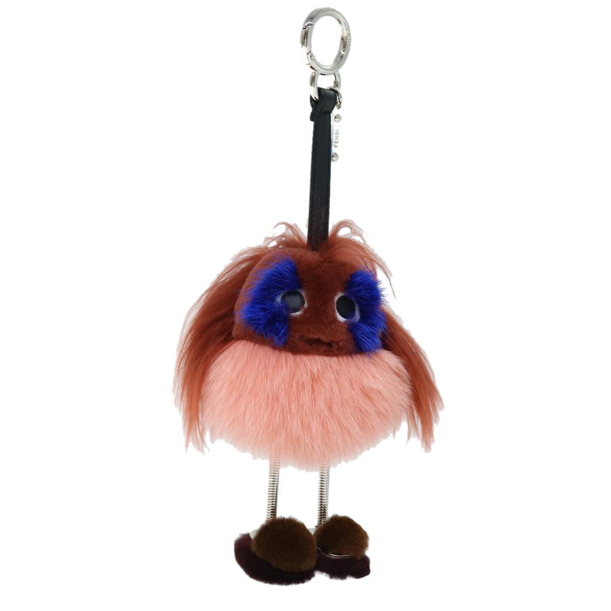 FENDI Key Holder metal Brown Pink blue 72170
