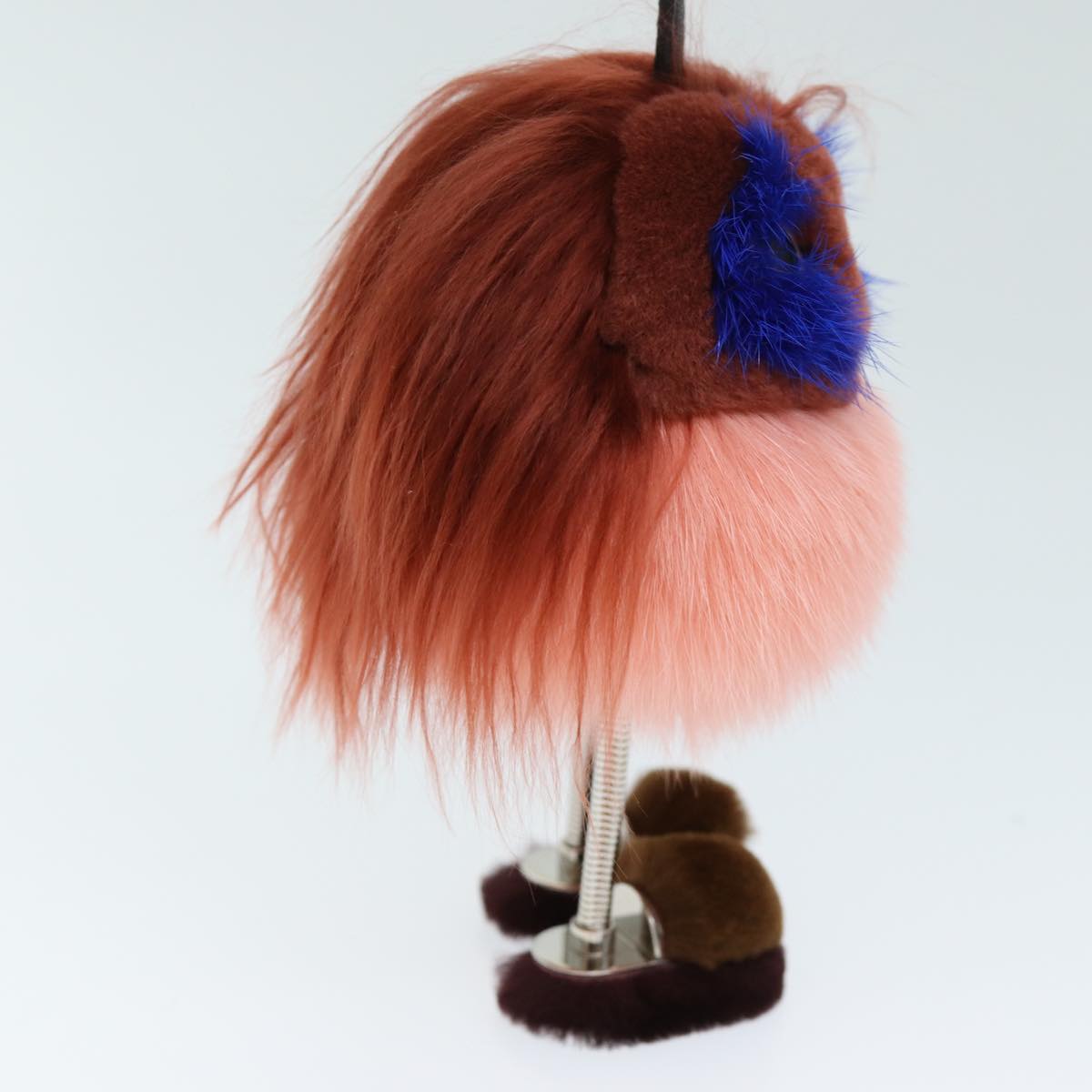 FENDI Key Holder metal Brown Pink blue 72170