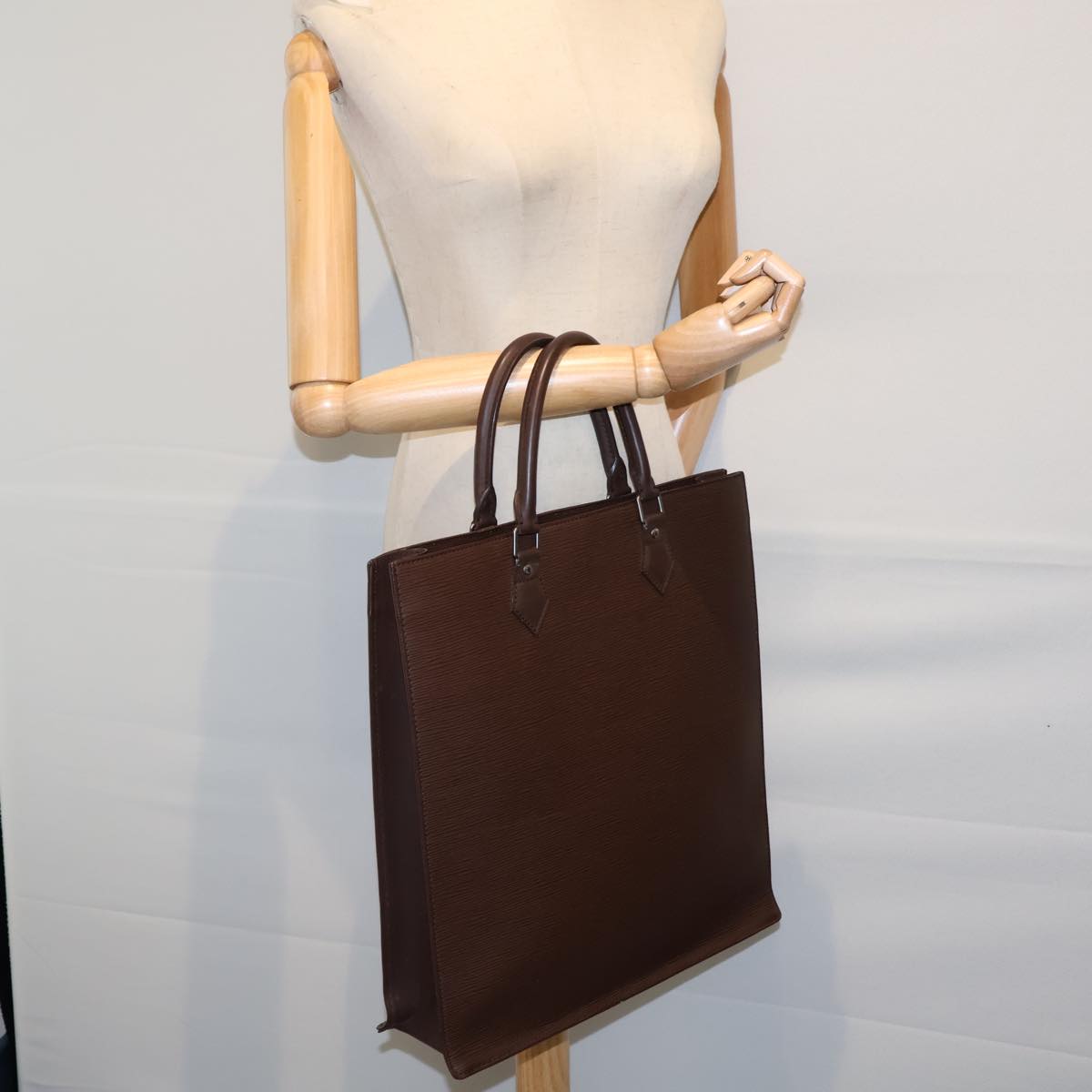 LOUIS VUITTON Epi Sac Plat Hand Bag Mocha Brown M5908D LV 72177