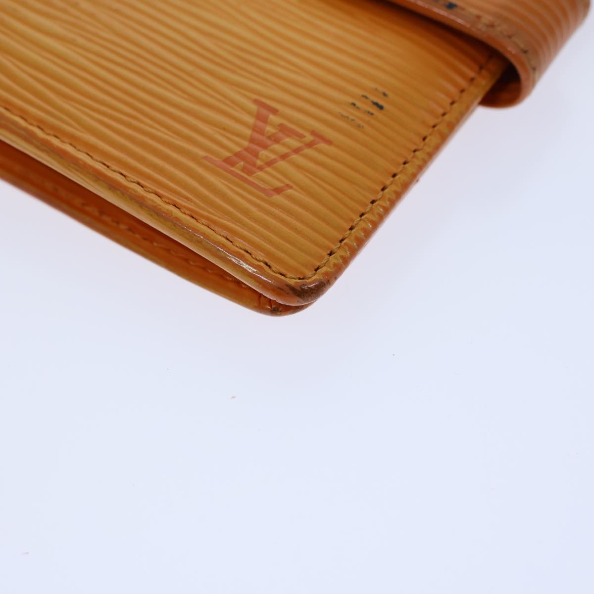 LOUIS VUITTON Epi Porte Billets Compact Bifold Wallet Mandarin M6355H 72180