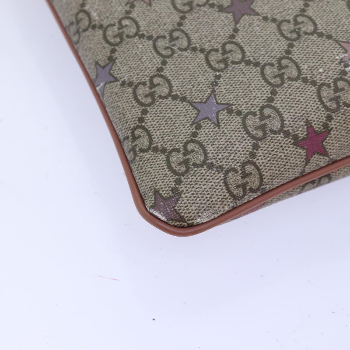 GUCCI GG Supreme Shoulder Bag PVC Beige 295257 72293
