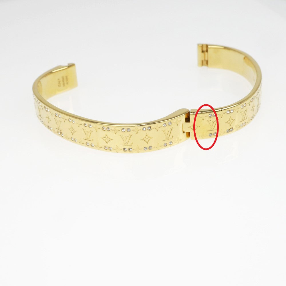 Louis Vuitton Ridge Bracelet Nanogram Strass M64860 G S Size Bungalow Accessories
