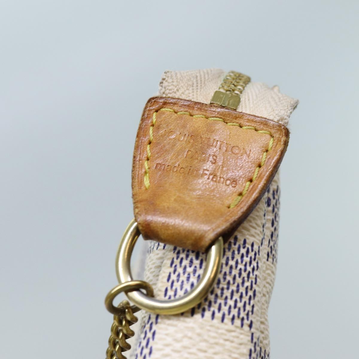 LOUIS VUITTON Damier Azur Mini Pochette Accessoires Pouch N58010 LV 72313