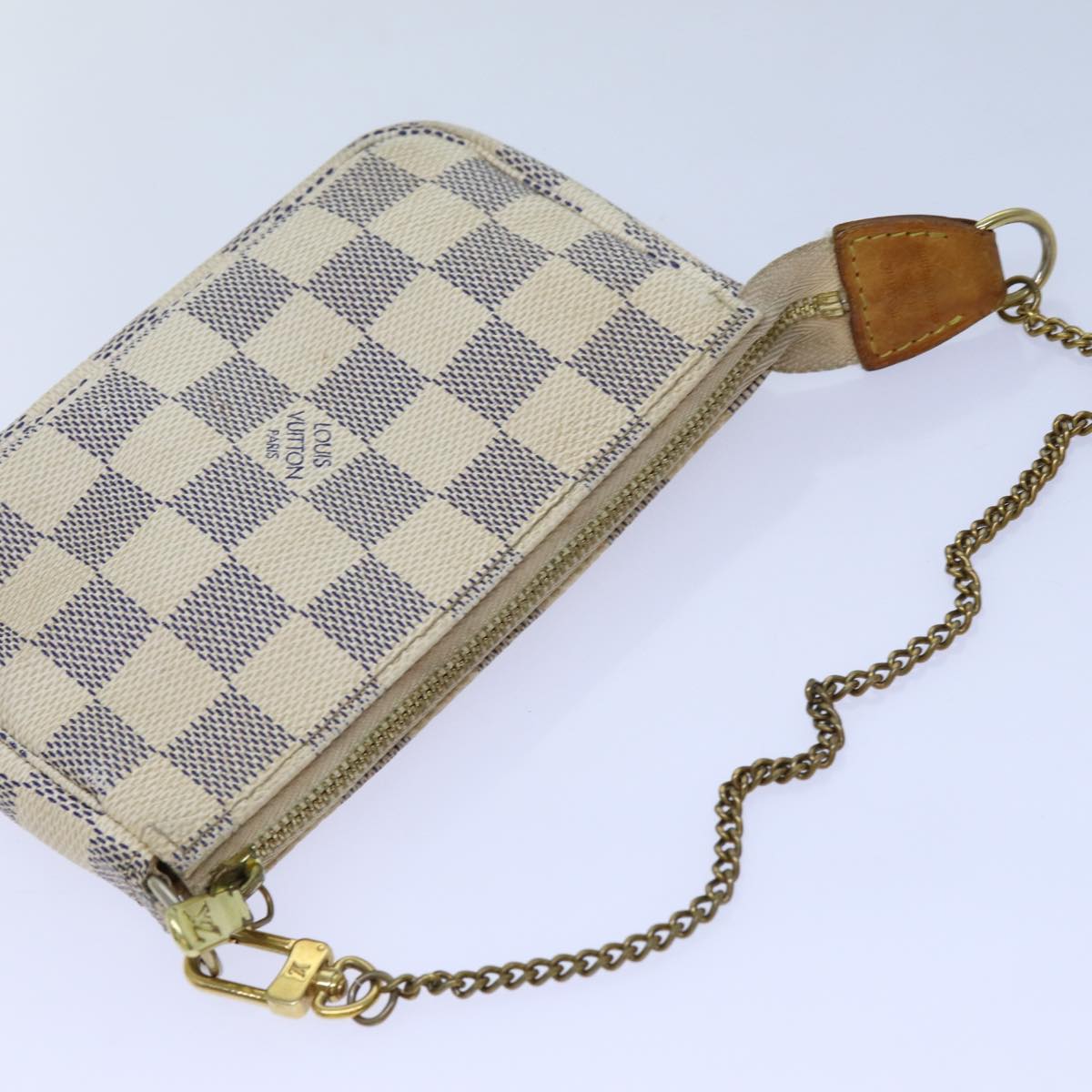 LOUIS VUITTON Damier Azur Mini Pochette Accessoires Pouch N58010 LV 72313
