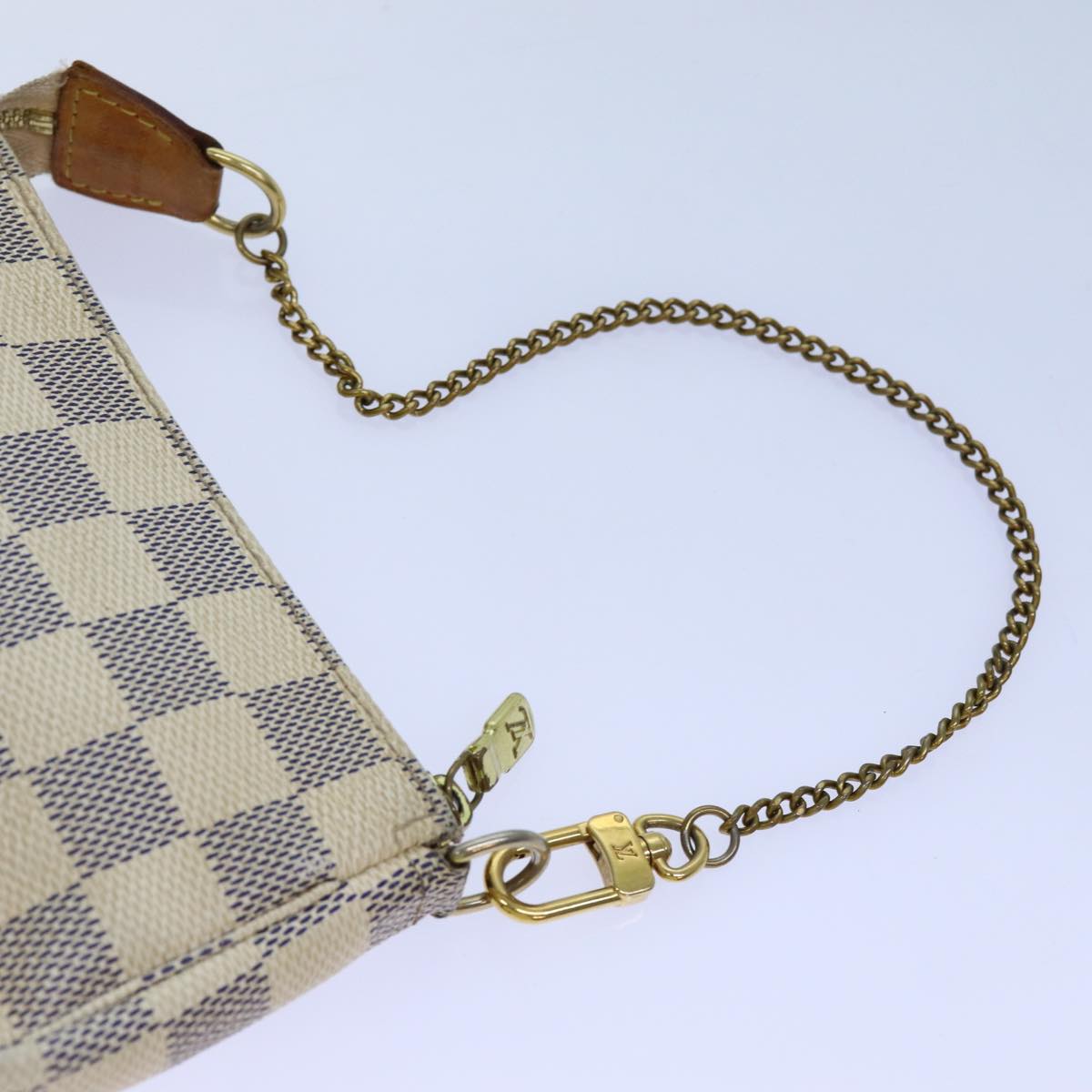 LOUIS VUITTON Damier Azur Mini Pochette Accessoires Pouch N58010 LV 72313