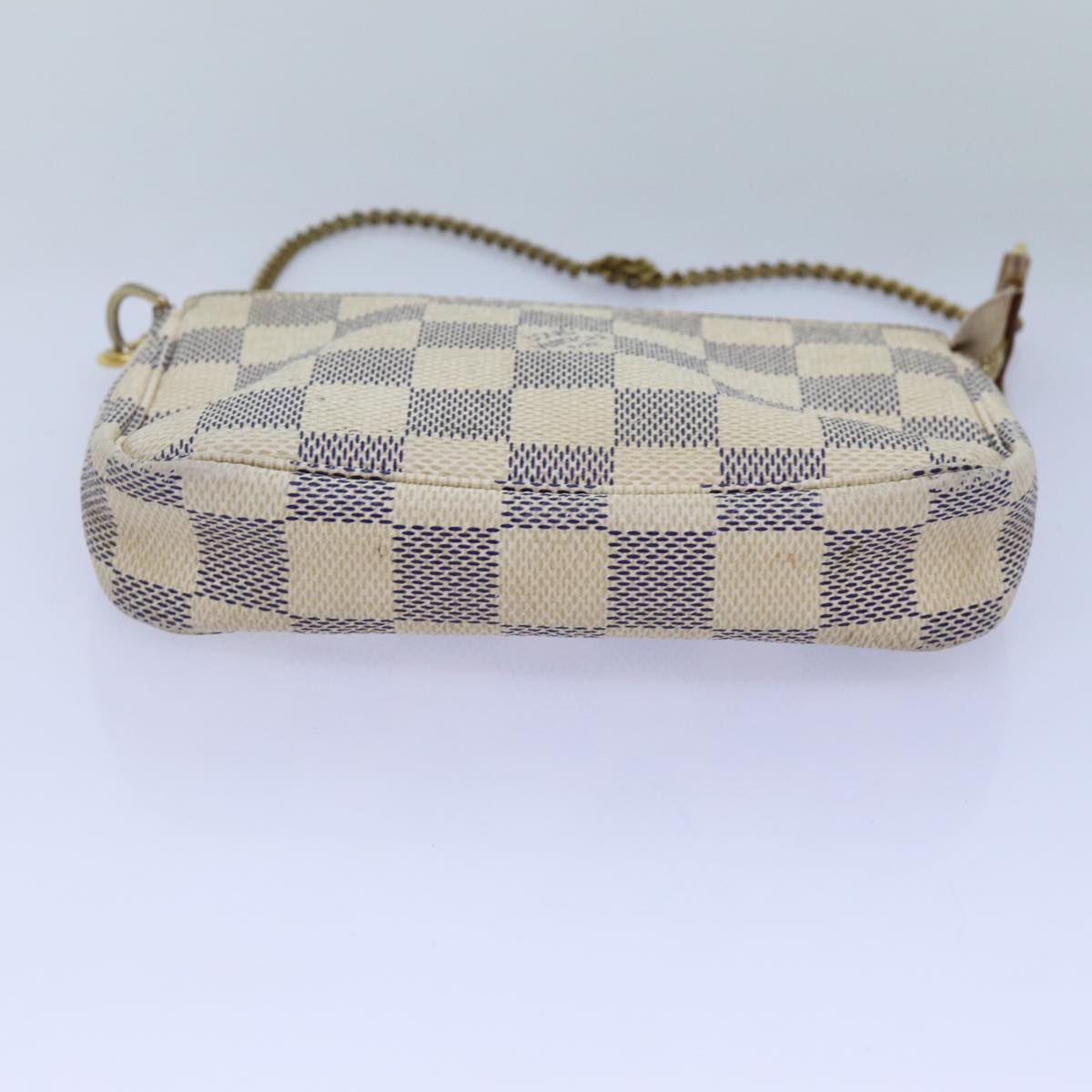 LOUIS VUITTON Damier Azur Mini Pochette Accessoires Pouch N58010 LV 72313